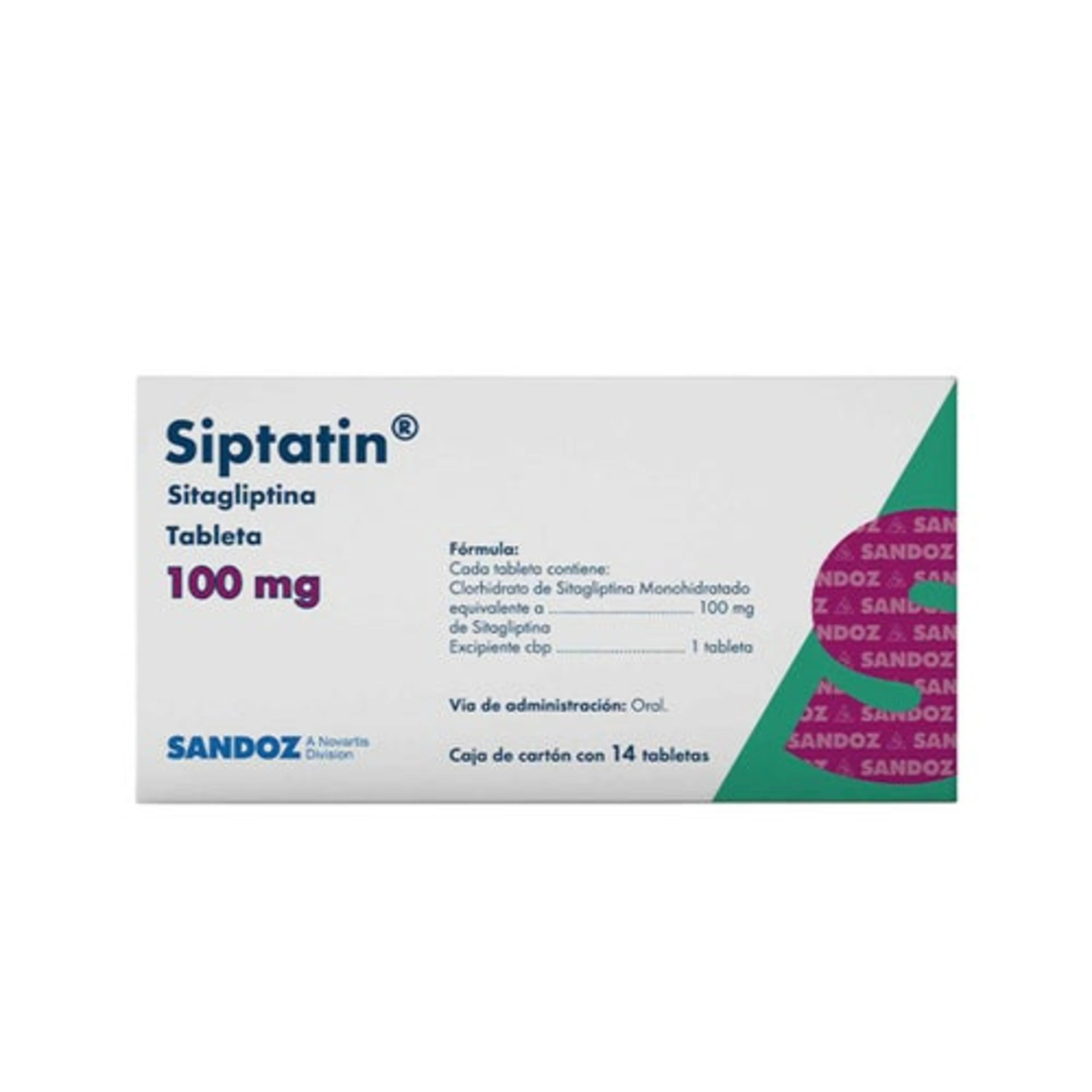 Siptatin 100 Mg Con 14 Tabletas