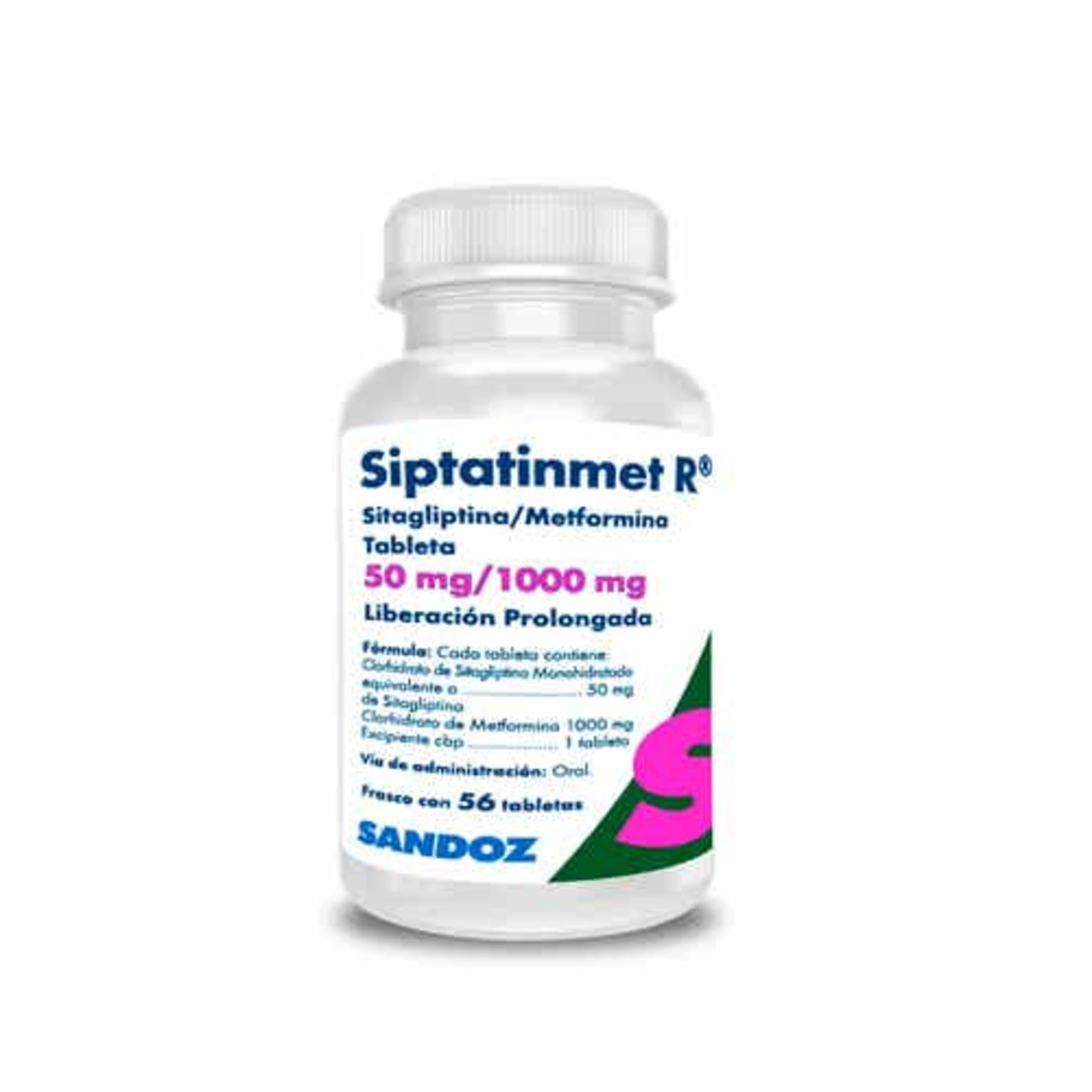 Siptatinmet R Lp Sitagliptina Metformina 50 Mg / 1000 Mg Con 56 Tabletas