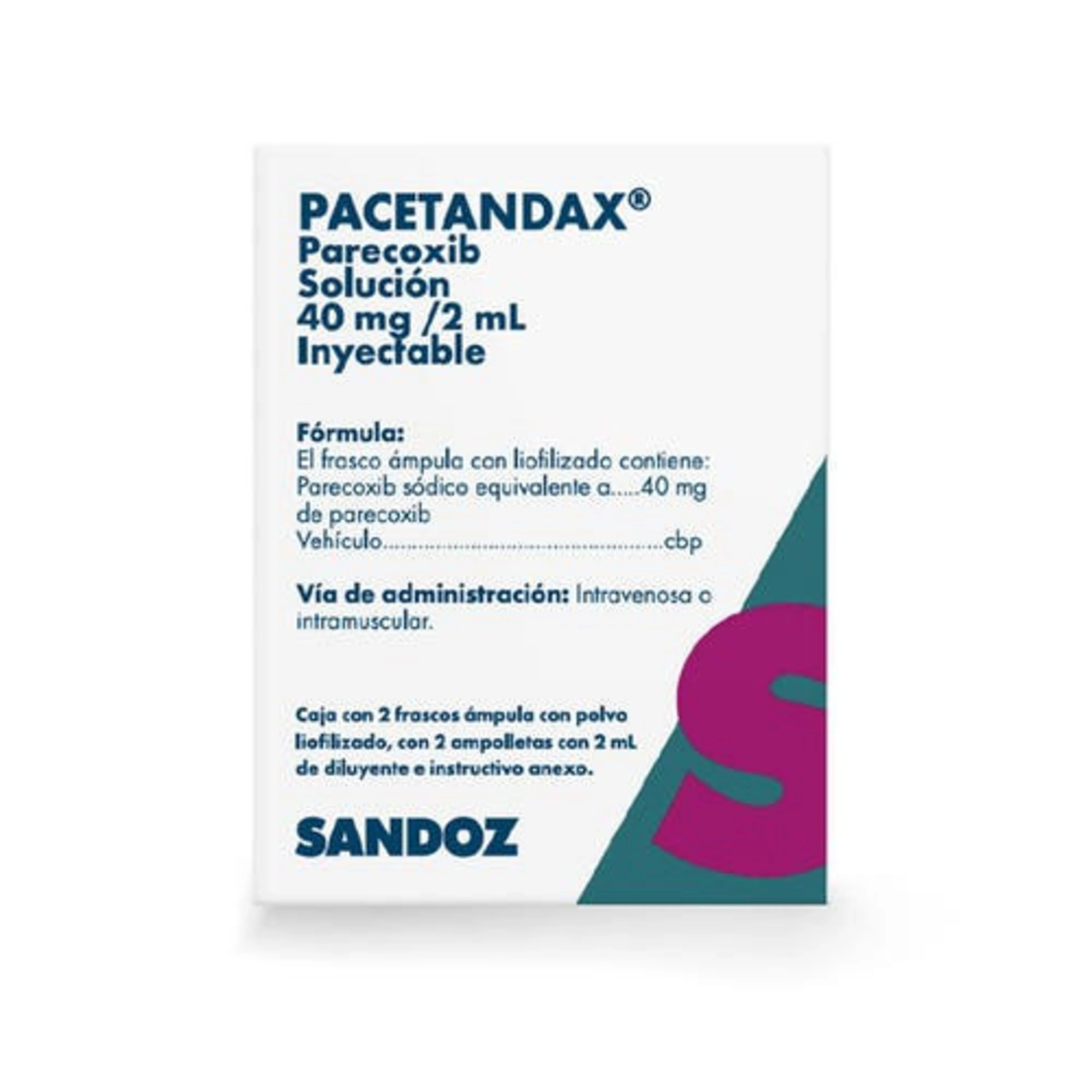 Pacetandax 40 Mg/2 Ml Con 2 Frasco Ampula De 2 Ml