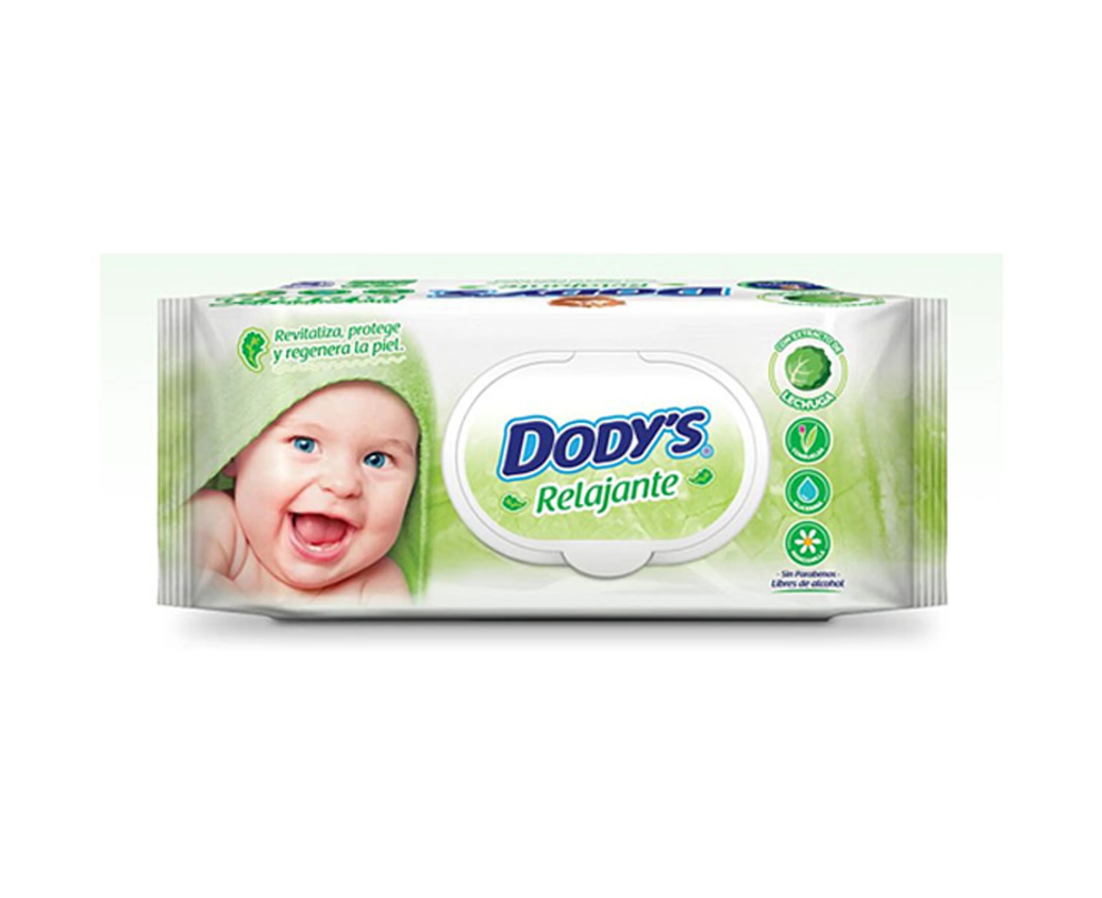 Dody’S Relajante Extracto De Lechuga Toallitas Para Bebé Con 100 Piezas
