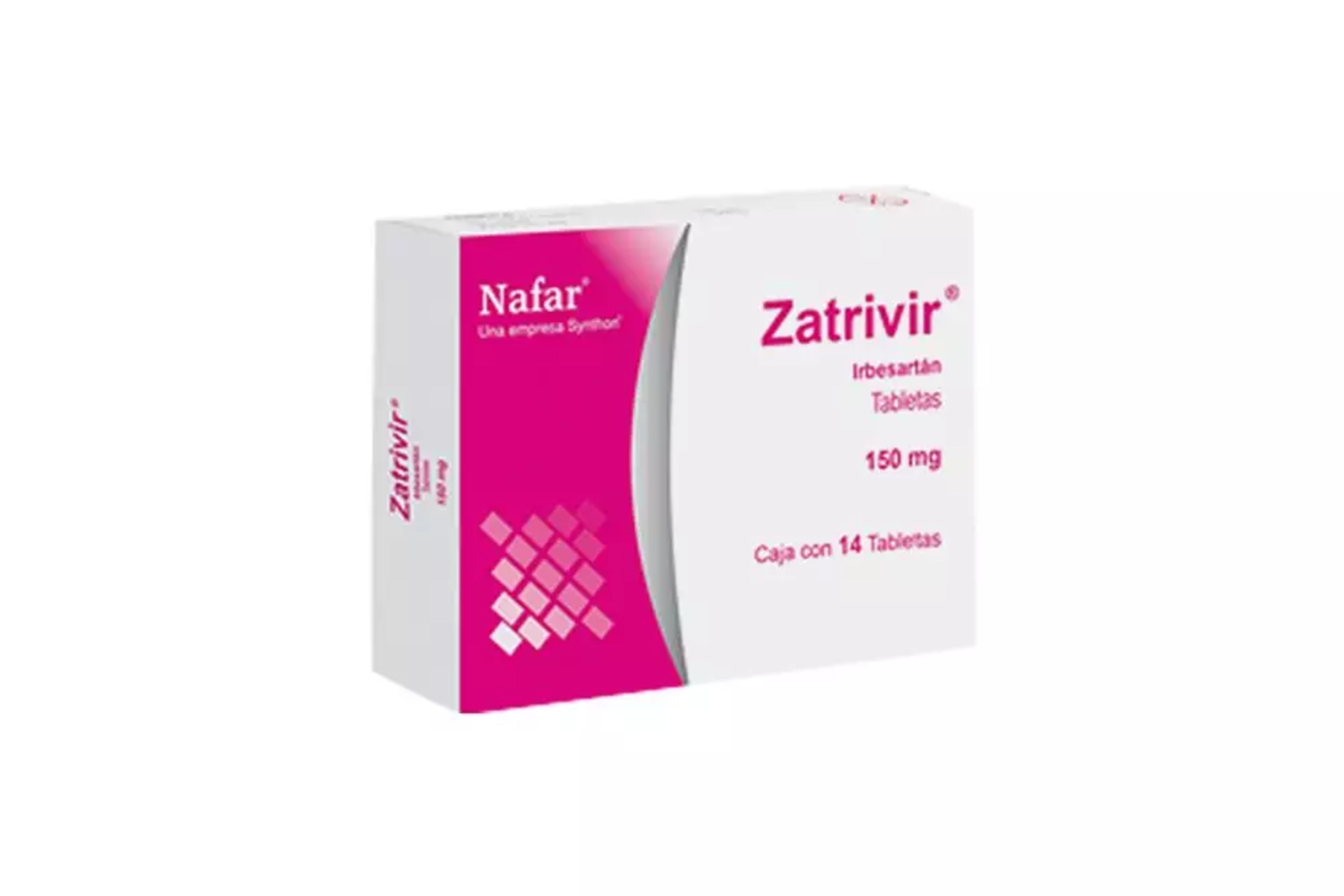 Zatrivir irbesartán 150 mg con 14 tabletas