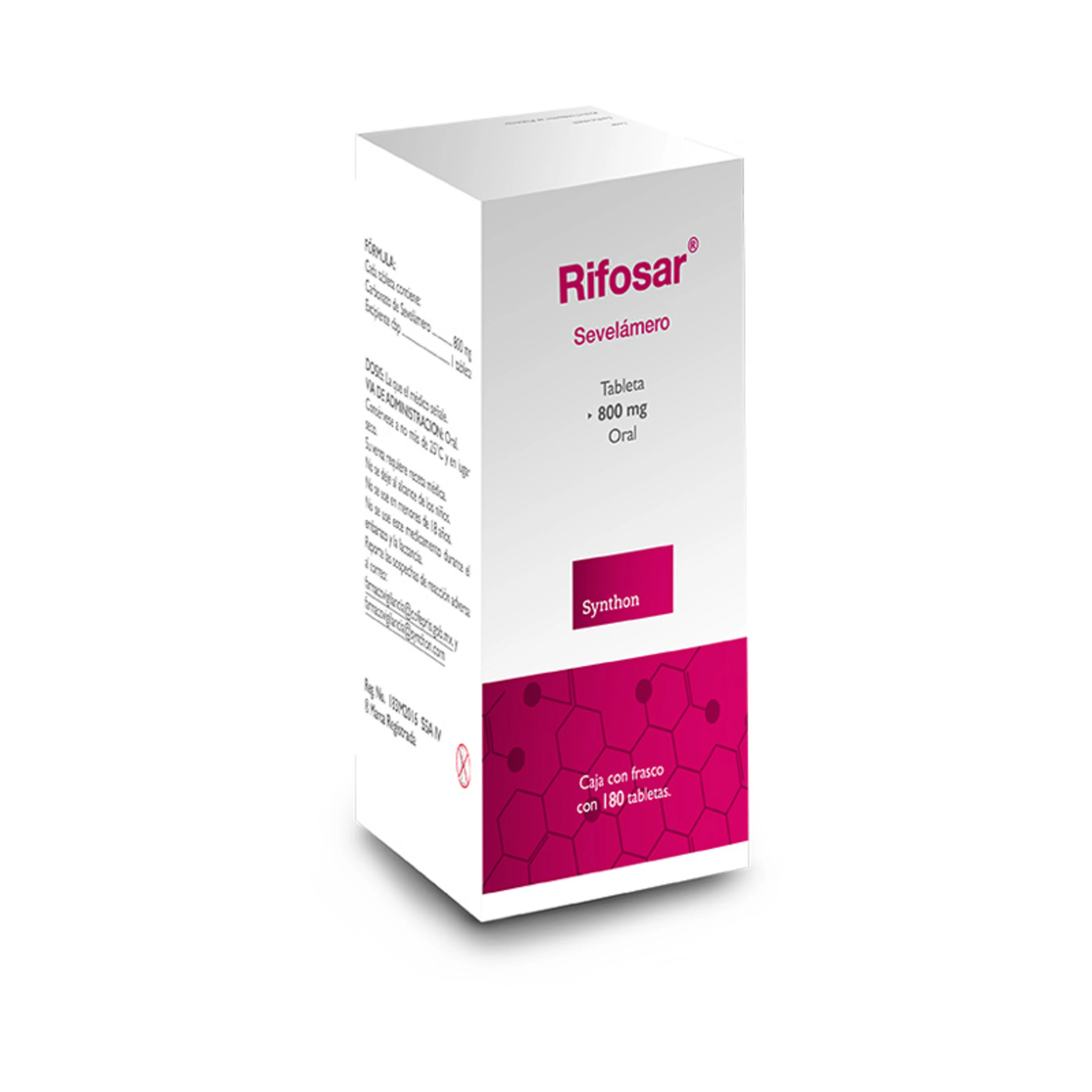 Rifosar 800 Mg Con 180 Tabletas