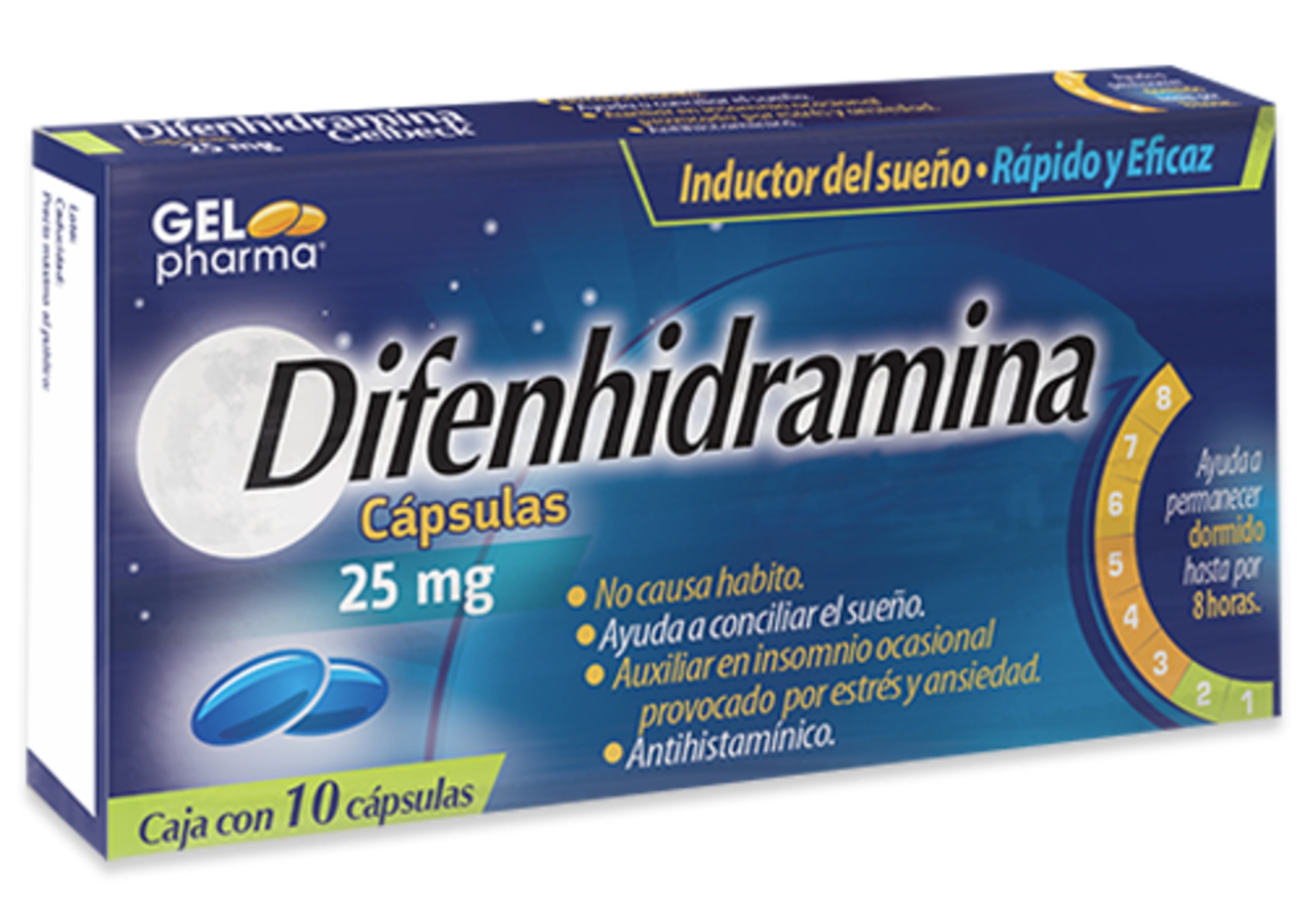 Difenhidramina 25 Mg Con 10 Cápsulas