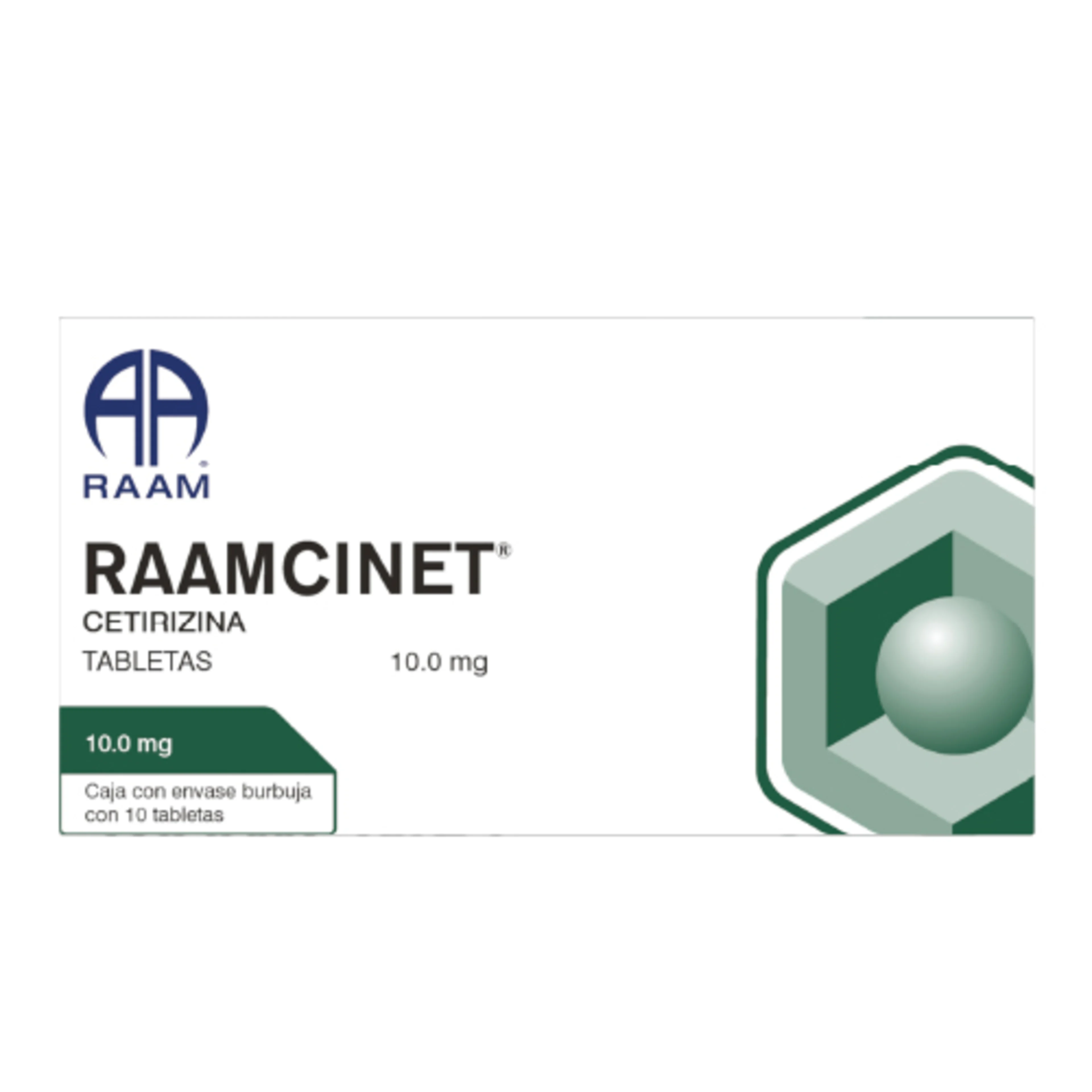 Raamcinet 10 Mg Con 10 Tabletas