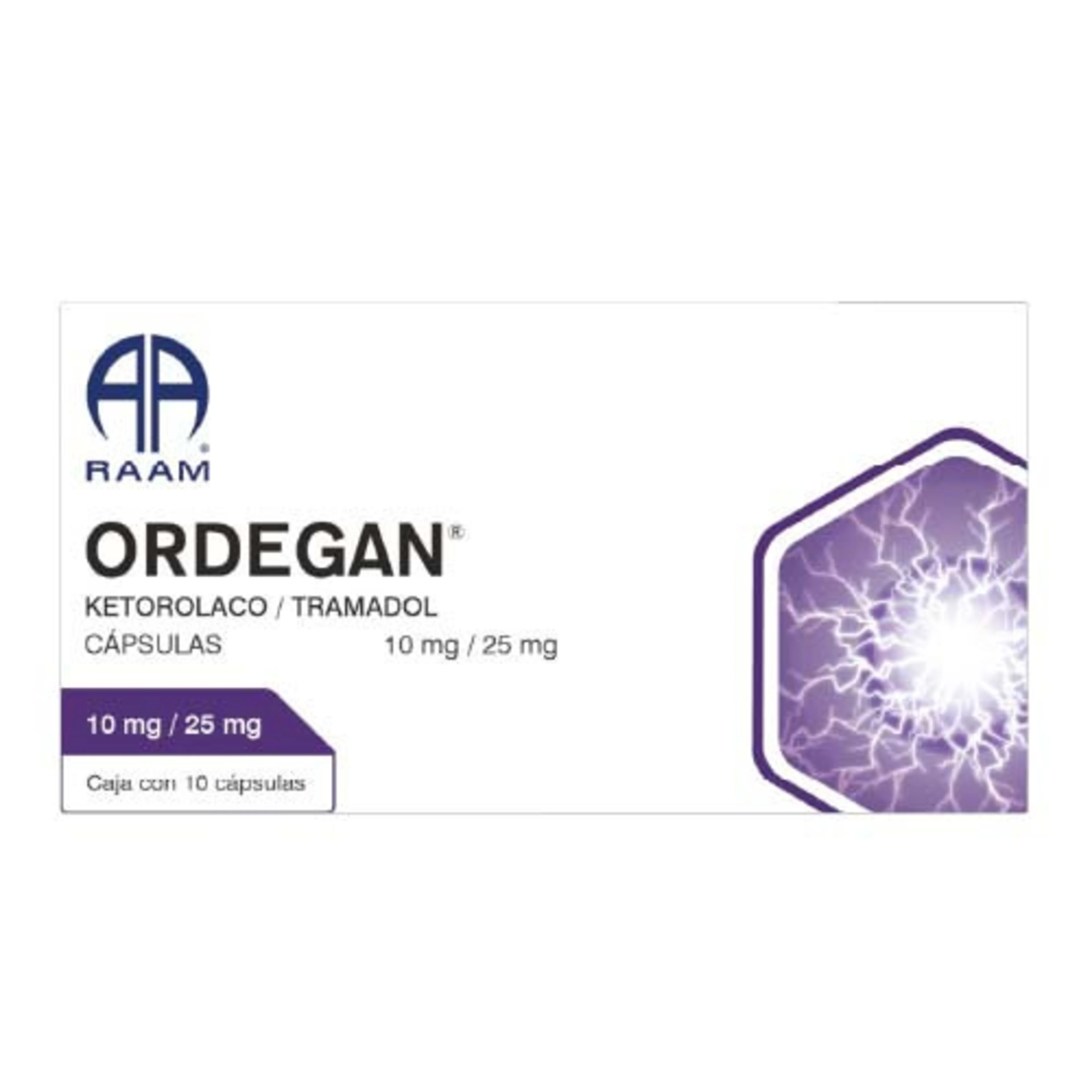 Ordegan 10 Mg/25 Mg Con 10 Cápsulas