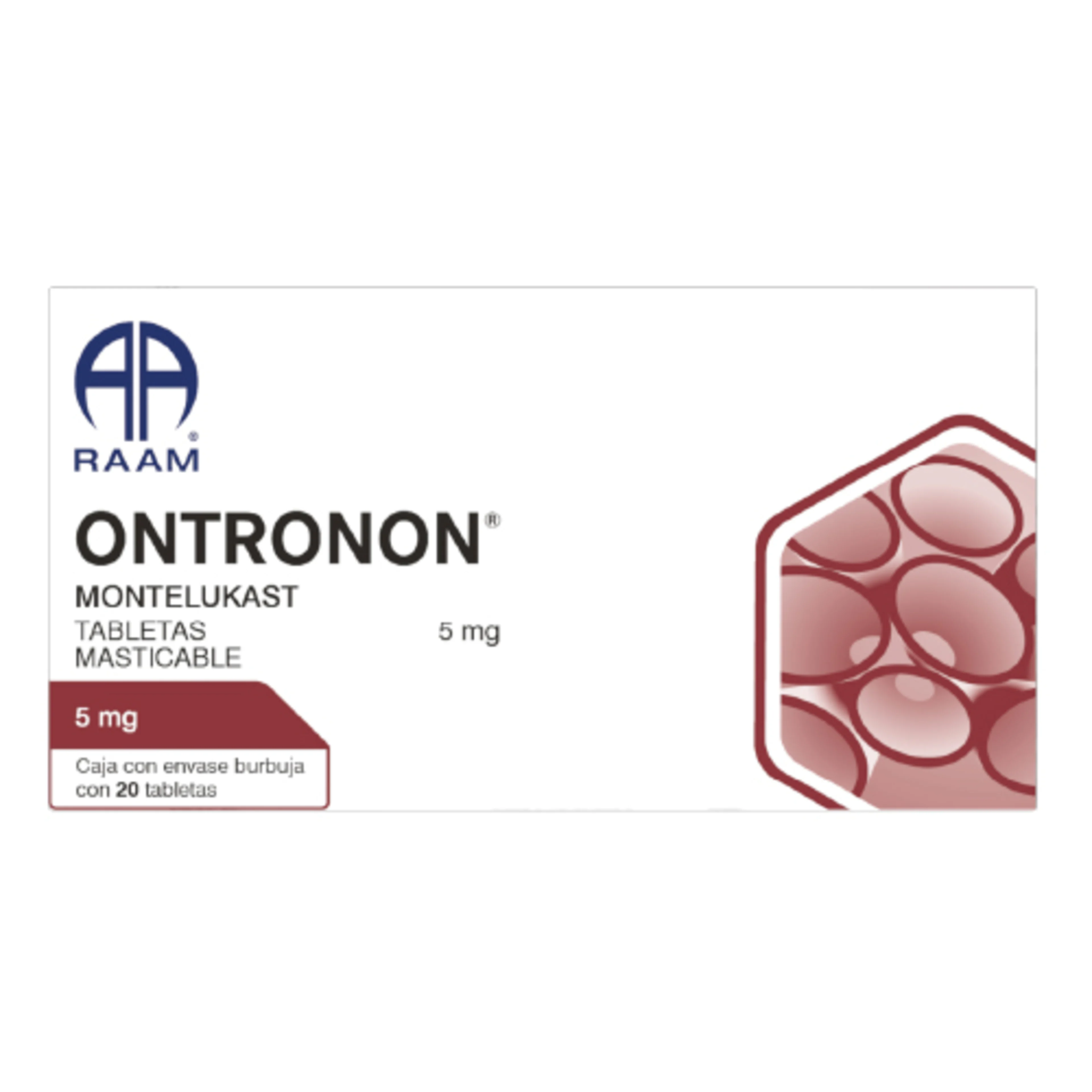 Ontronon 5 Mg Con 20 Tabletas
