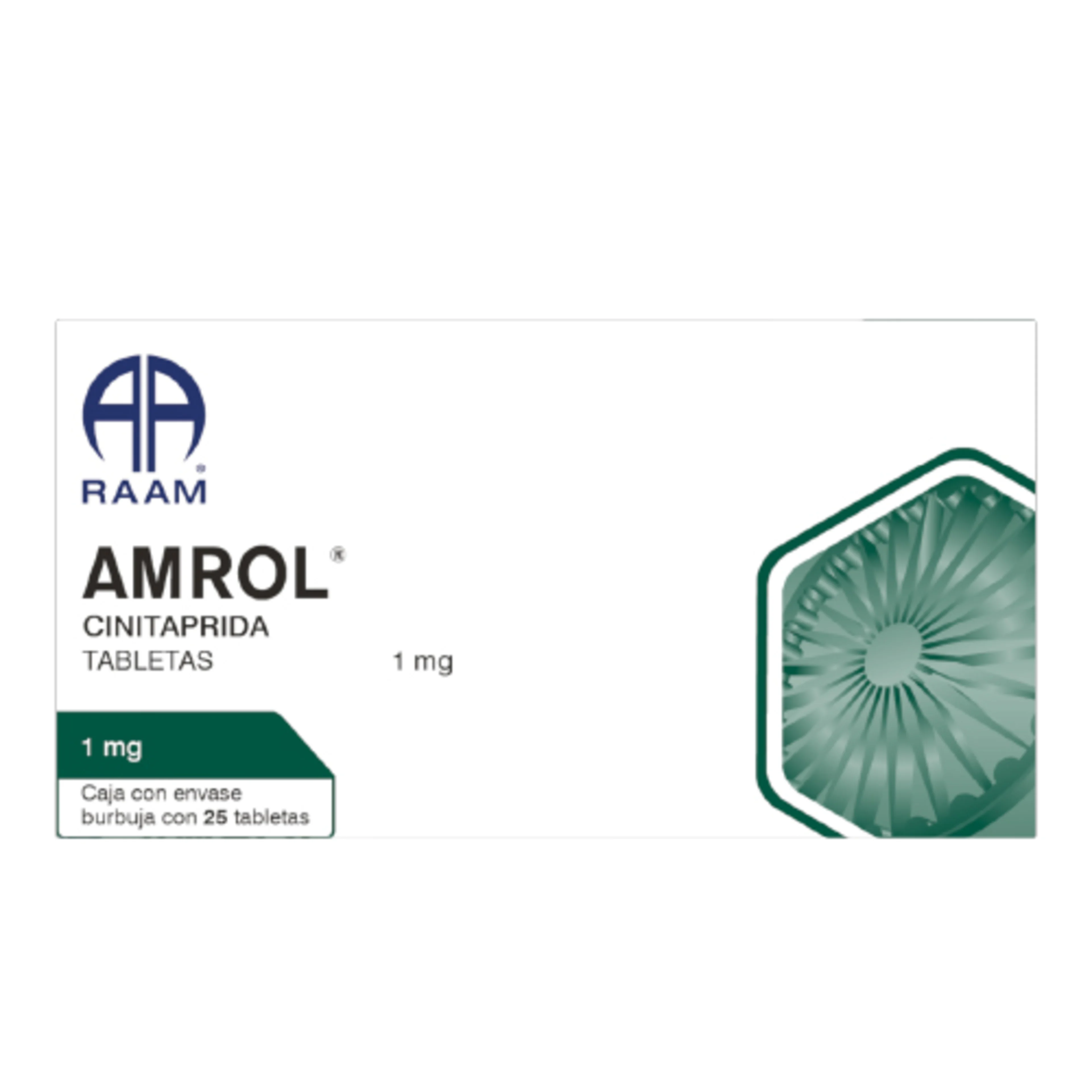 Amrol 1 Mg Con 25 Tabletas