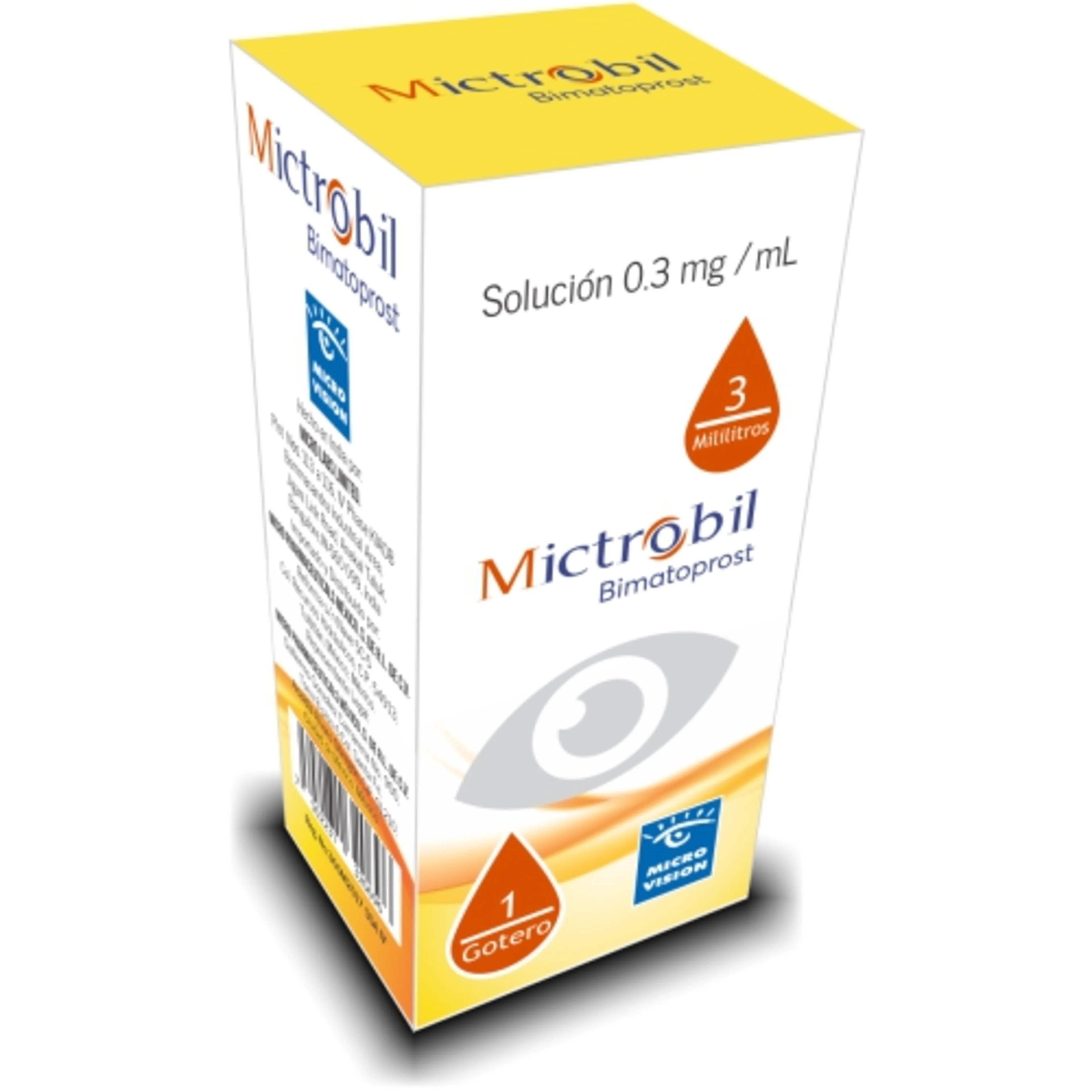 Mictrobil 0.3 Mg Solución Oftálmica Gotas 3 Ml