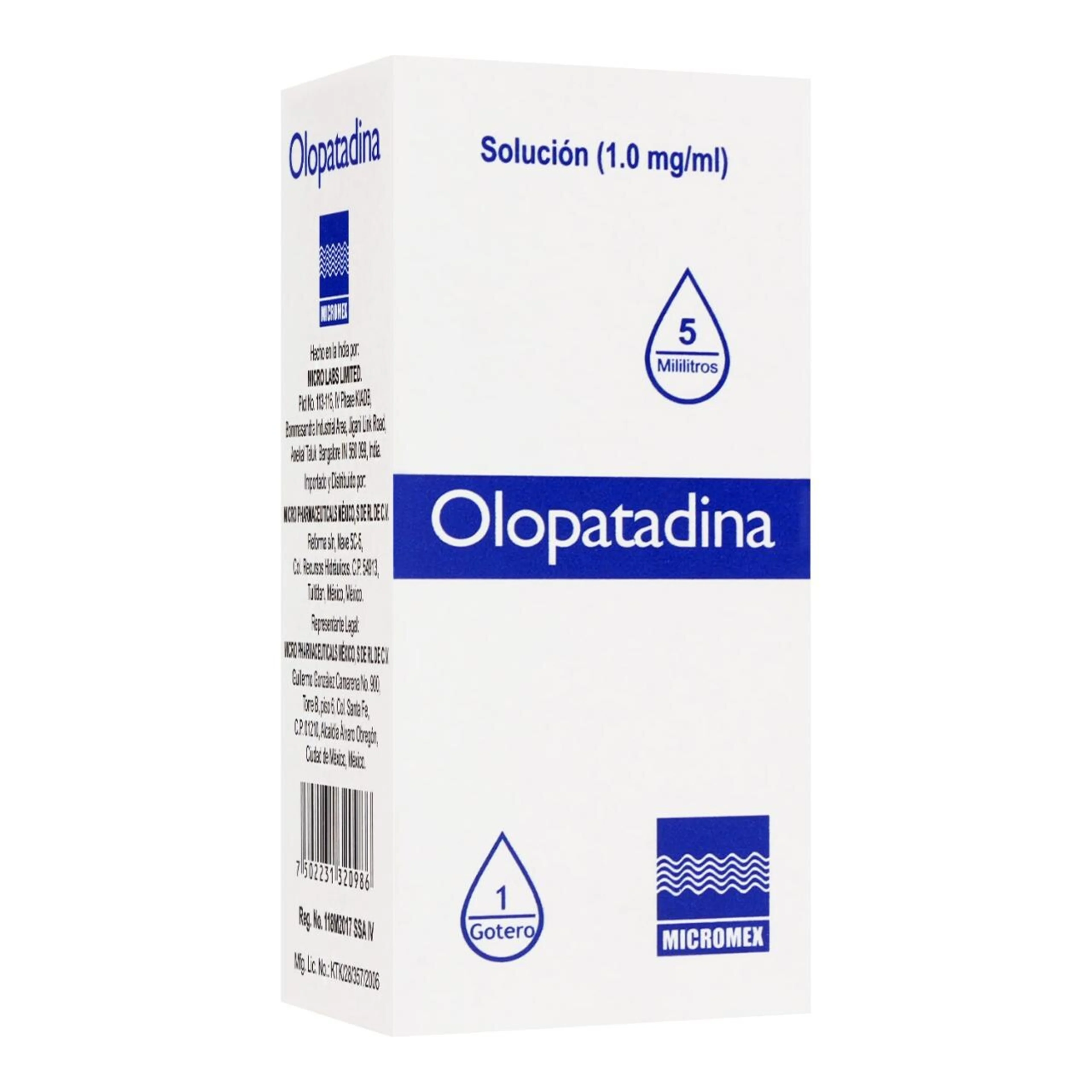 Olopatadina 1 mg/ml Solución Oftálmica 5 ml
