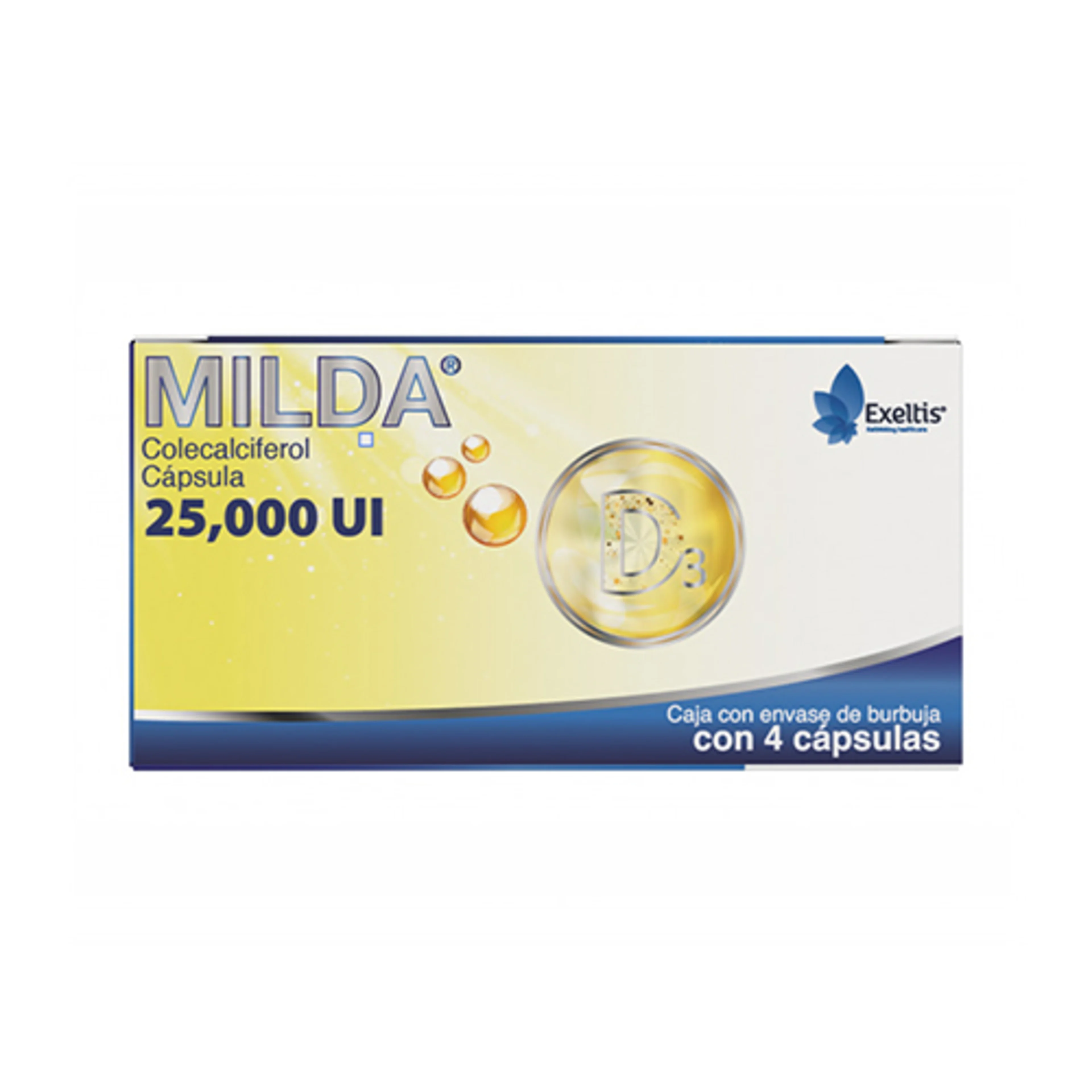 Milda Colecalciferol 25 000 UI 4 cápsulas