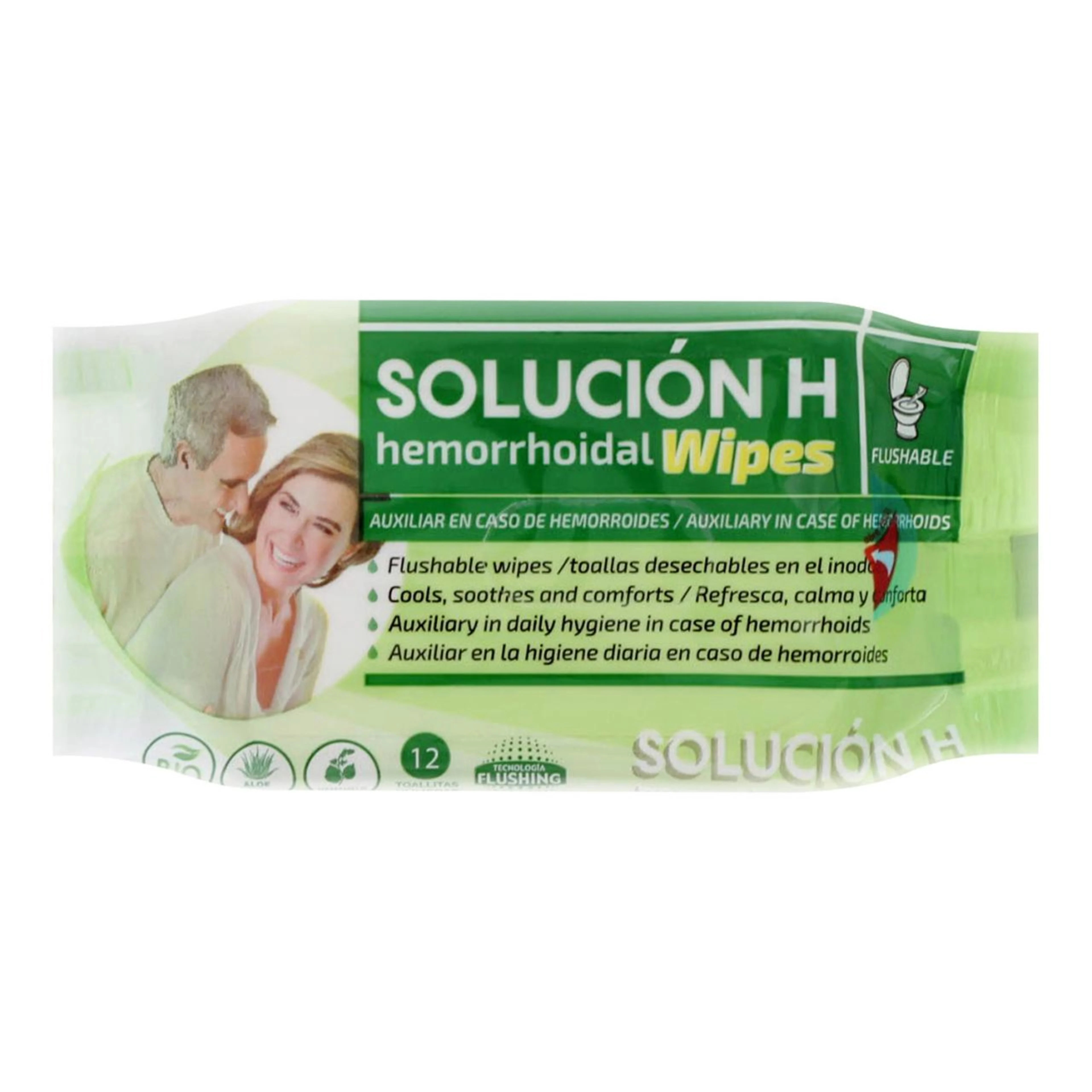 Solución h hemorroidal toallas 12pzas