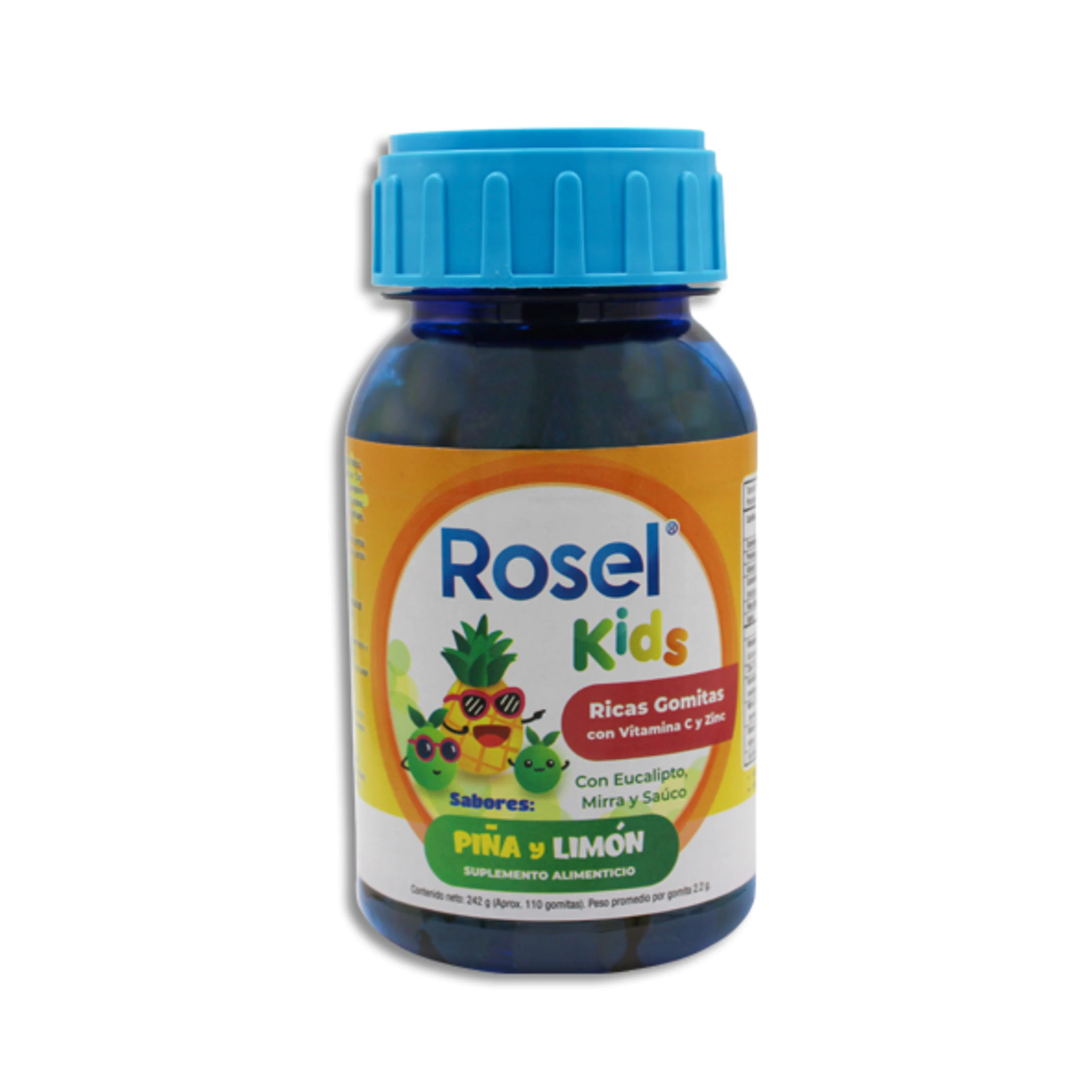 Rosel Kids Gomitas Sabor Piña Y Limón Con 242 G