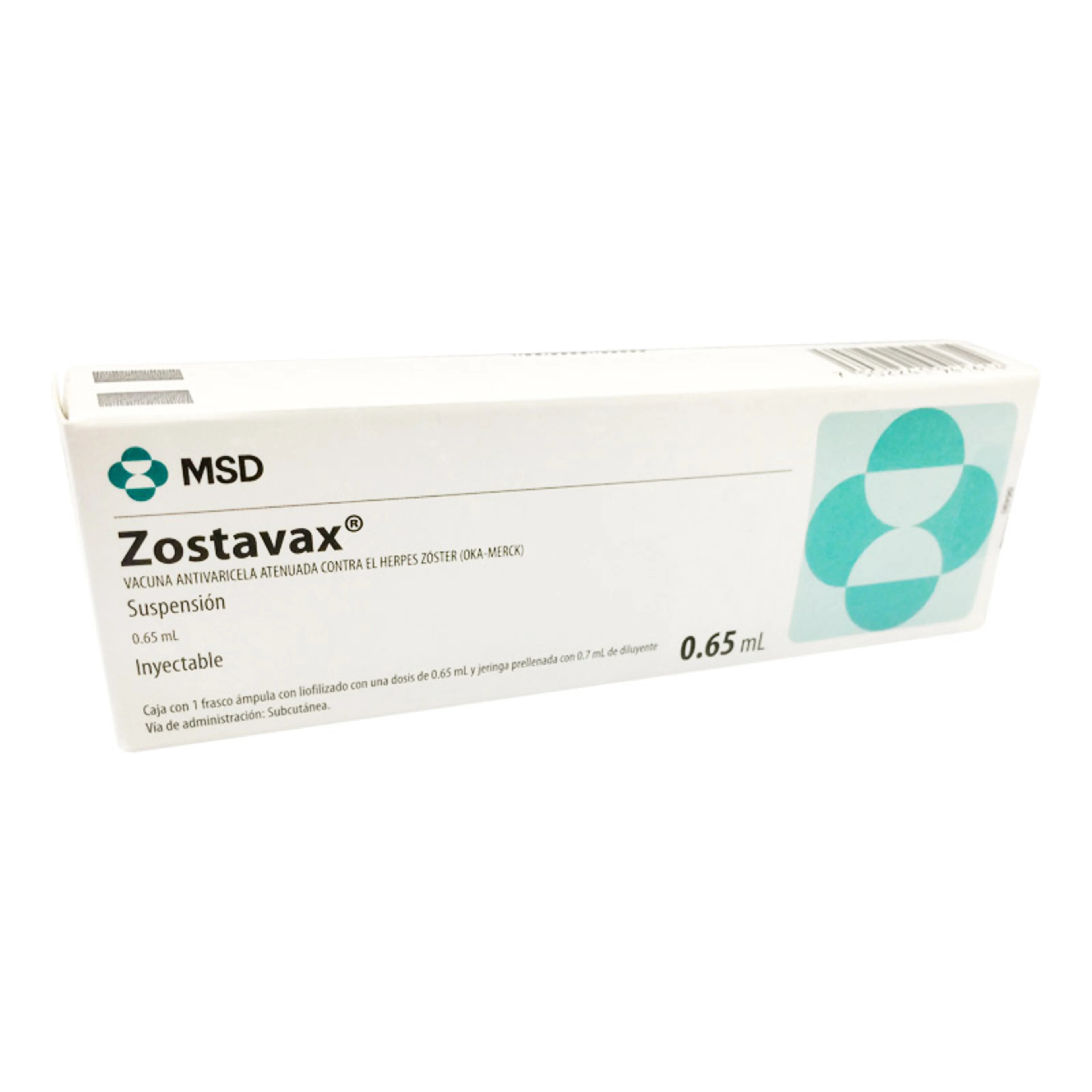 Zostavax virus vivo atenuado de la varicela 19400 ui con 1 suspensión inyectable