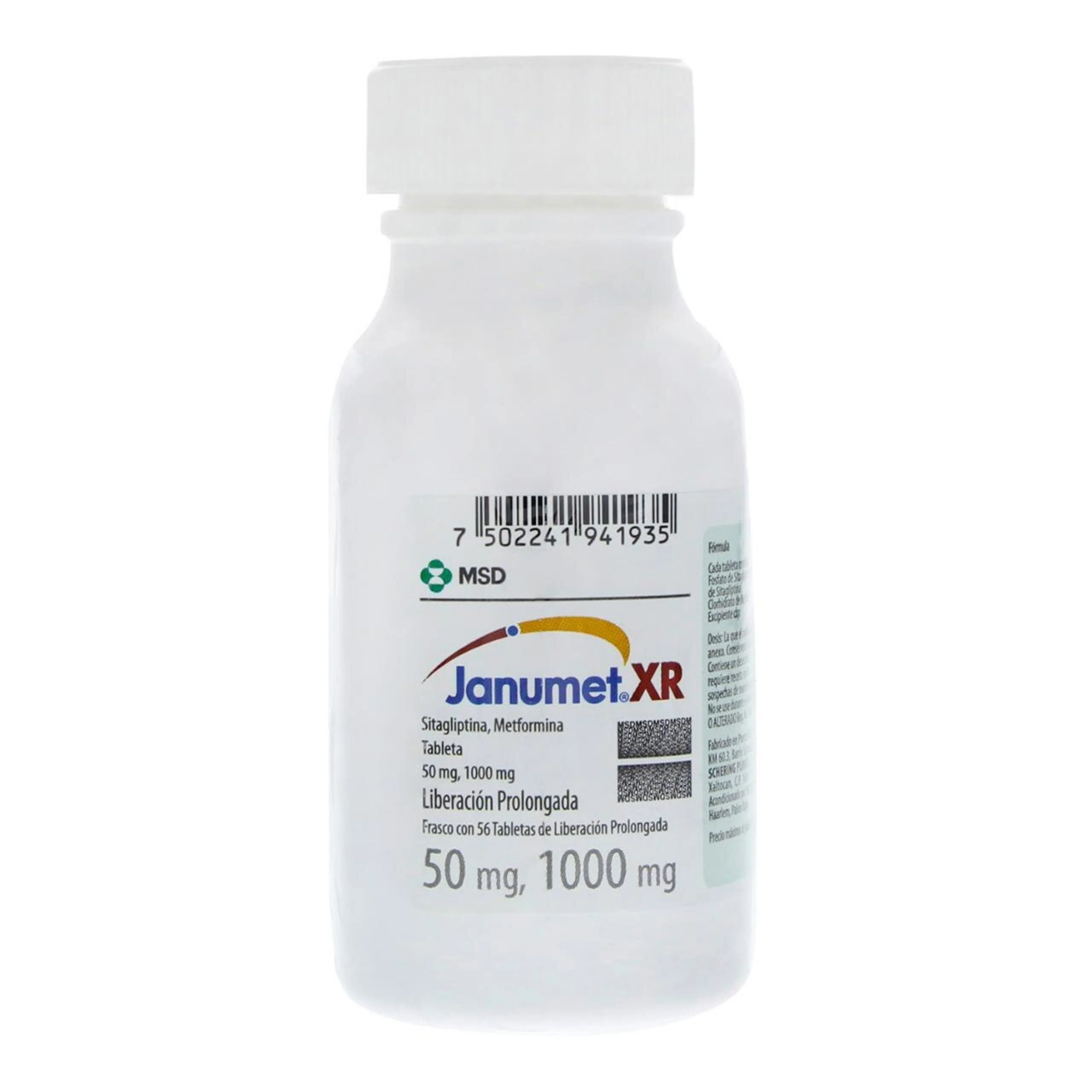 Janumet Xr 50/1000 Mg Con 56 Tabletas De Liberación Prolongada