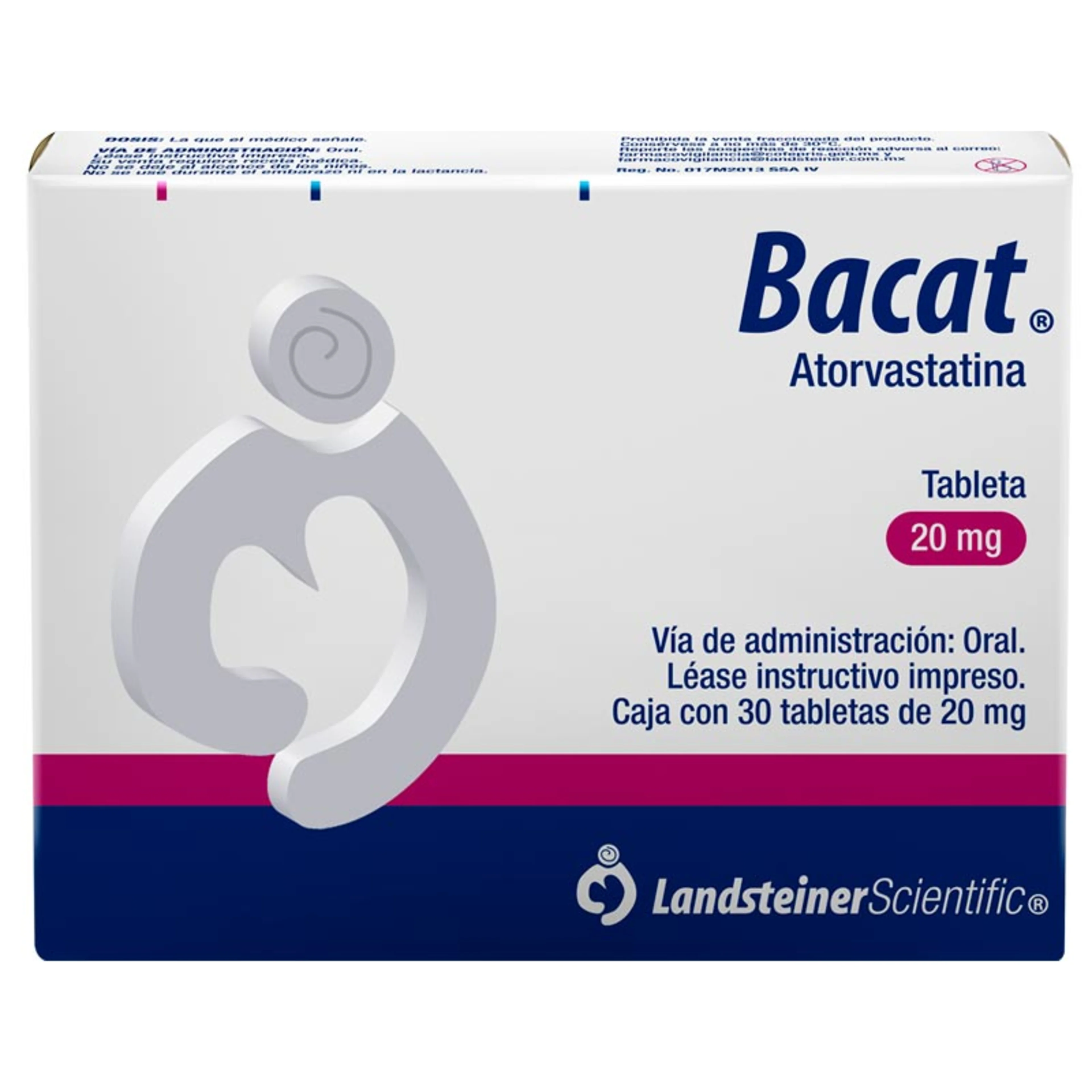 Bacat 20 Mg Con 30 Tabletas