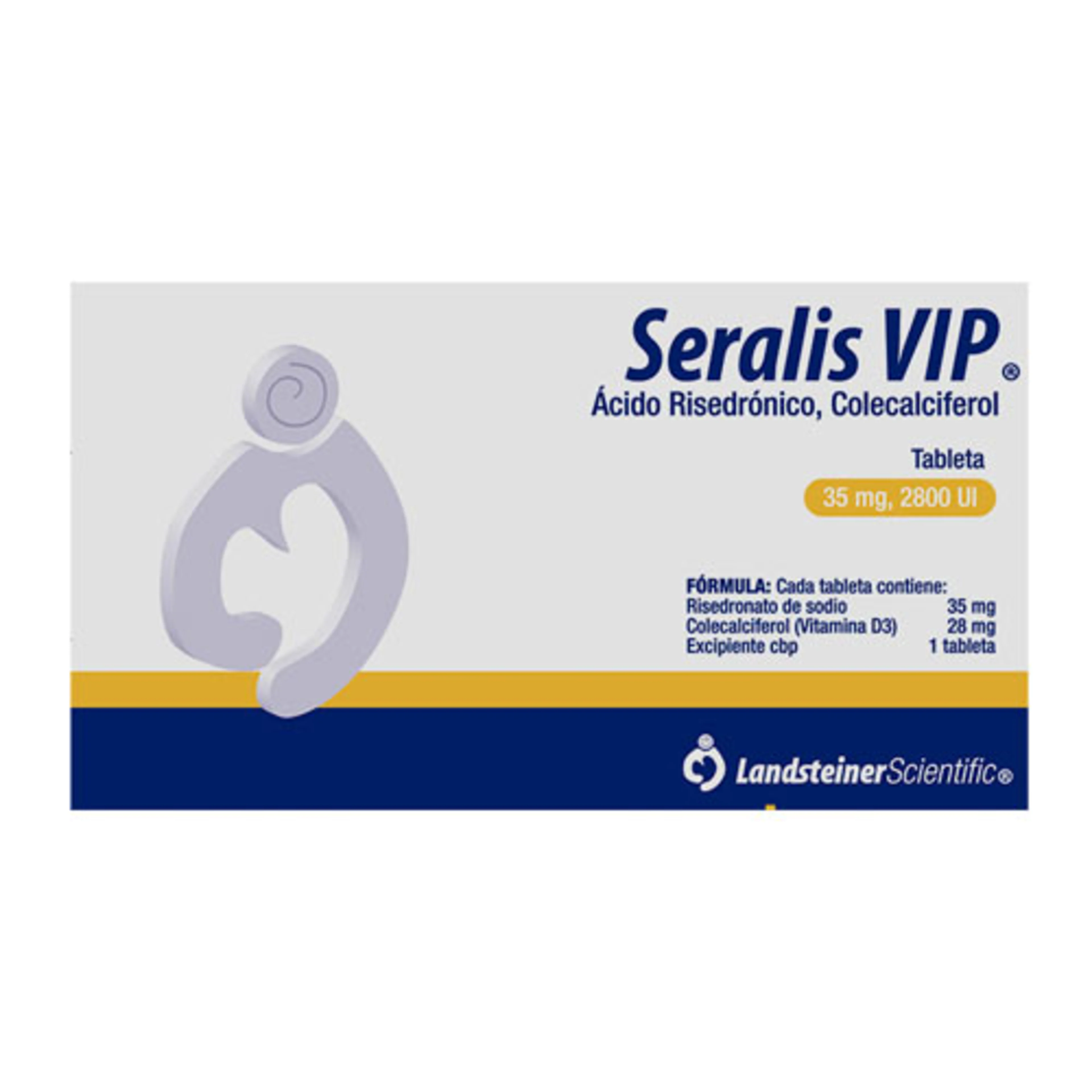 Seralis Vip Acido Risedrónico Colecalciferol 35 Mg / 28 Mg Con 10 Tabletas