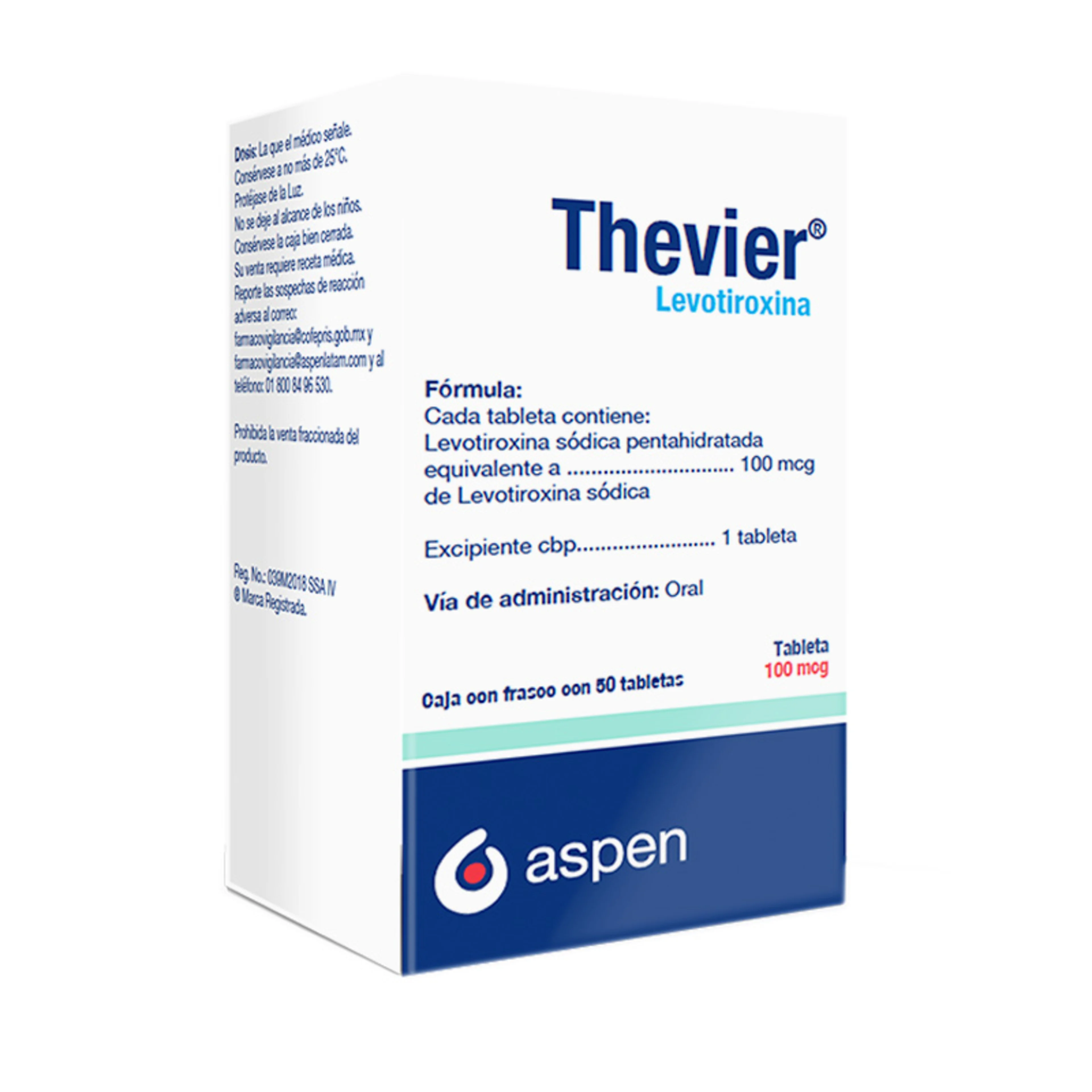 Thevier 100 Mcg Con 50 Tabletas