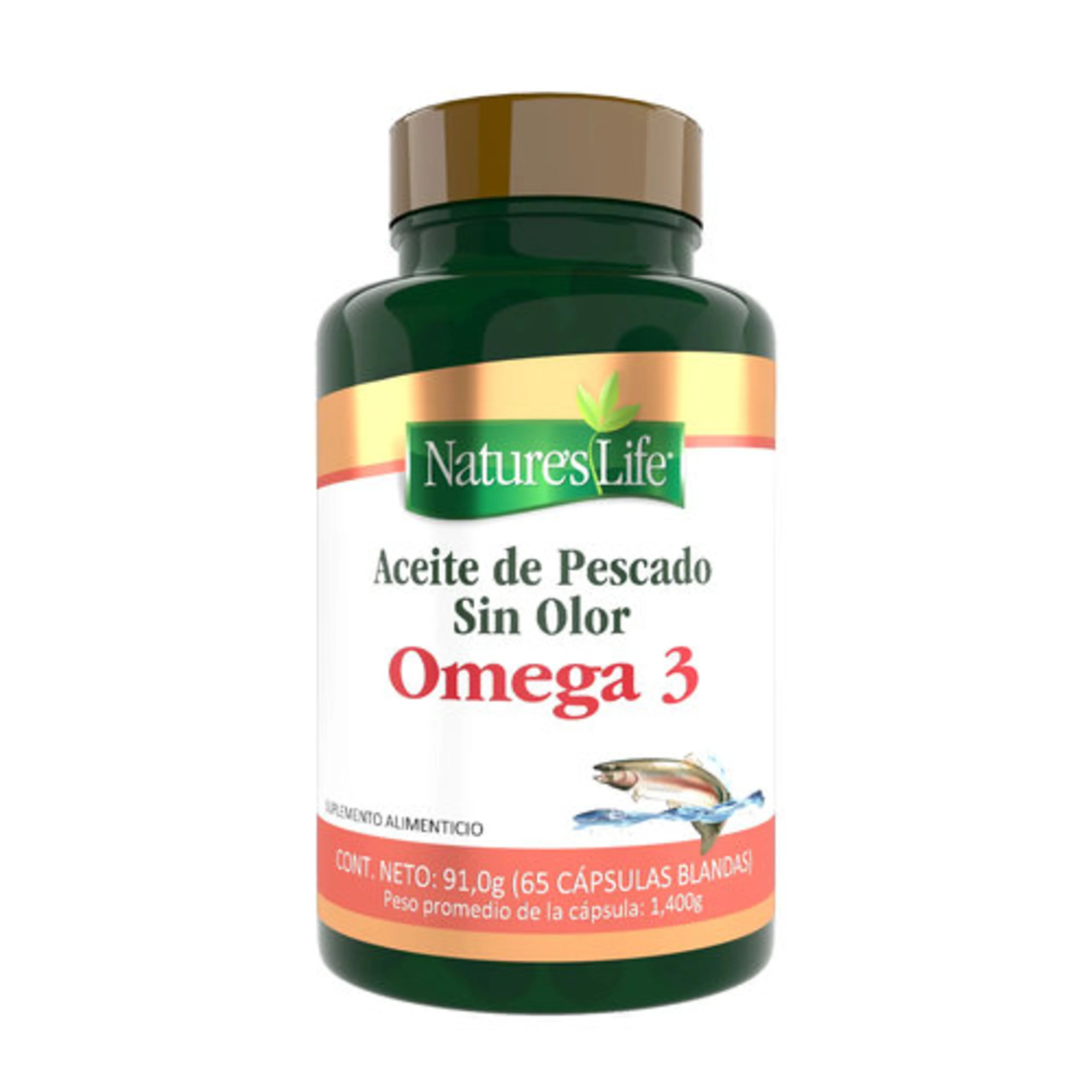 Nature’s Life Omega 3 con 65 Cápsulas