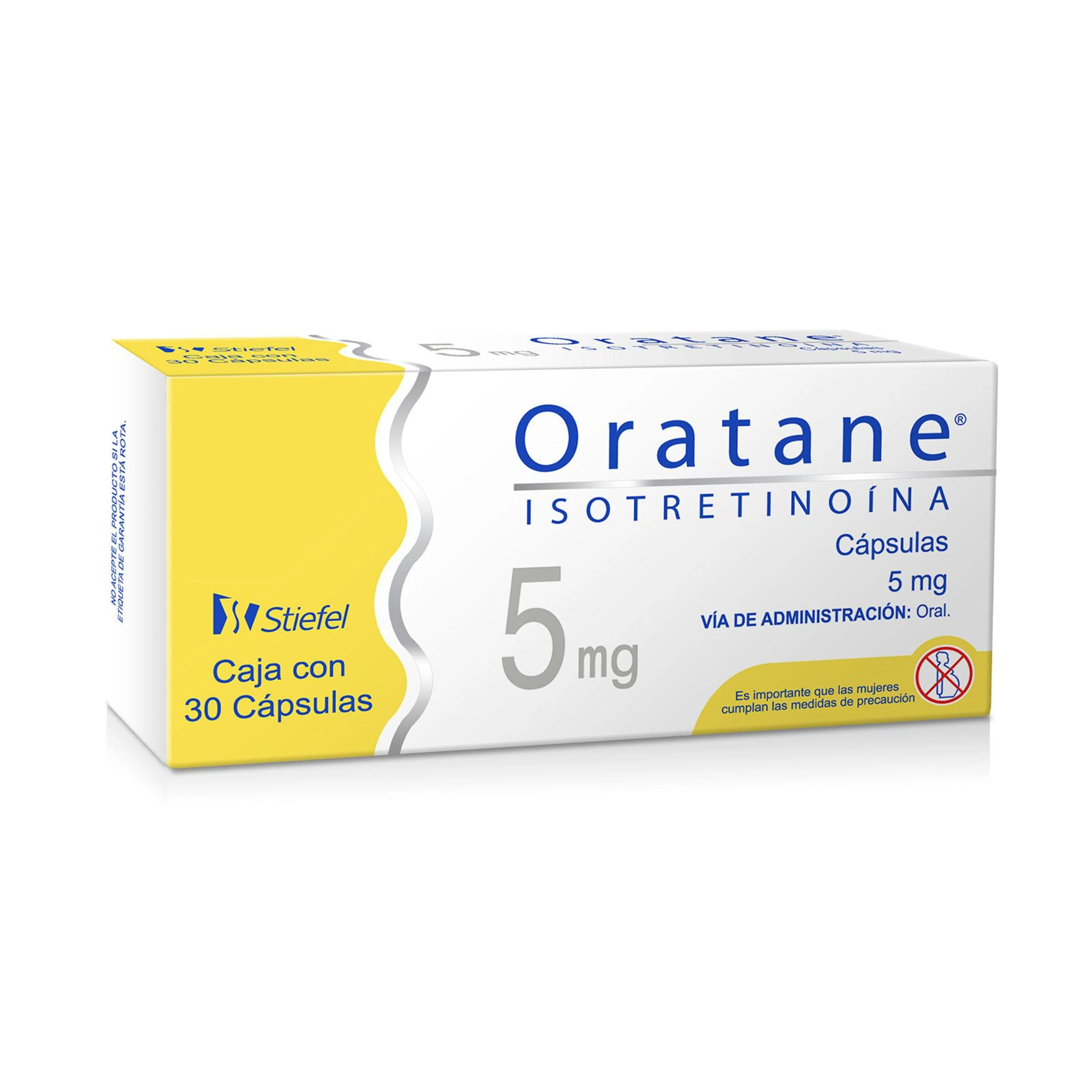 Oratane isotretinoína 5 mg con 30 cápsulas