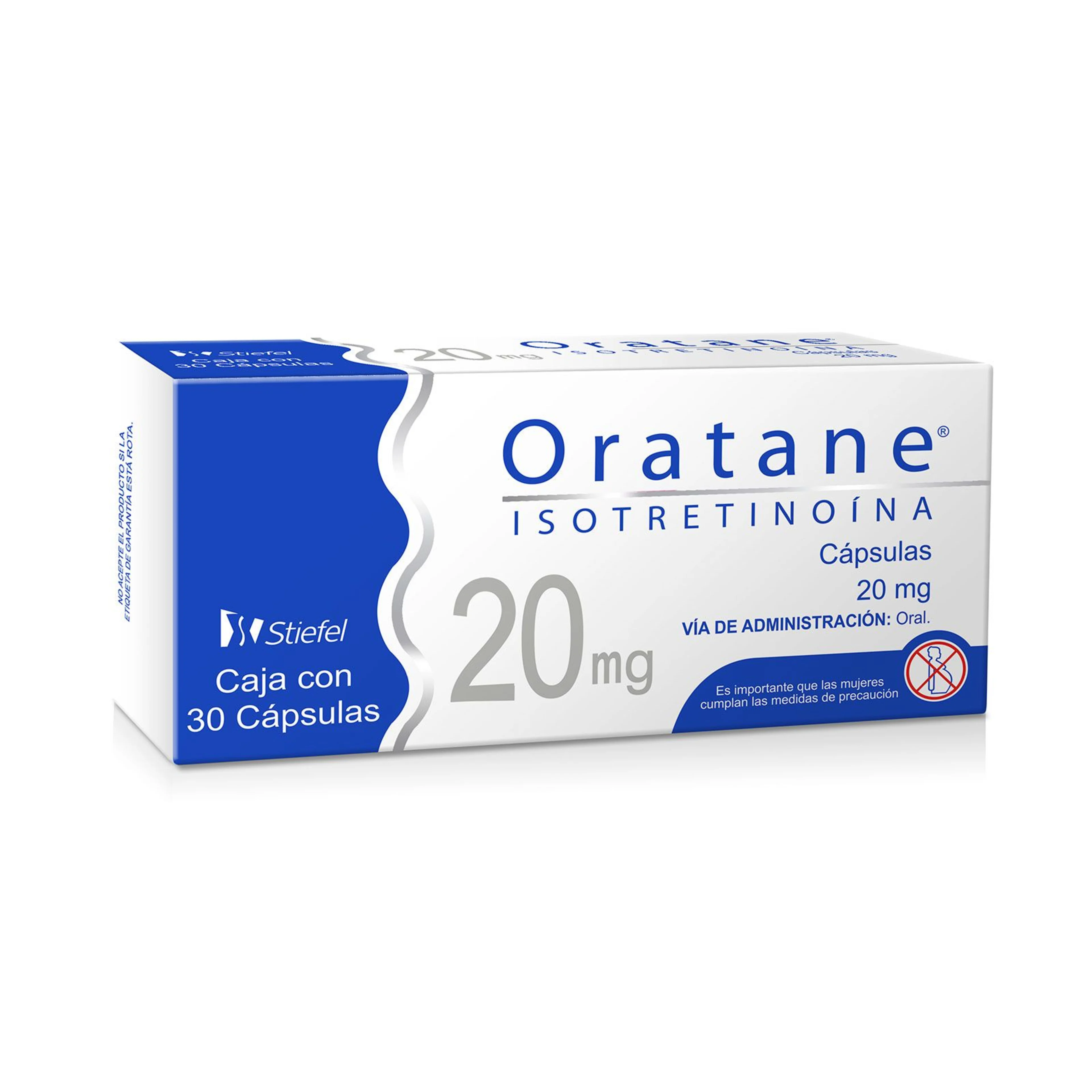 Oratane isotretinoína 20 mg con 30 cápsulas