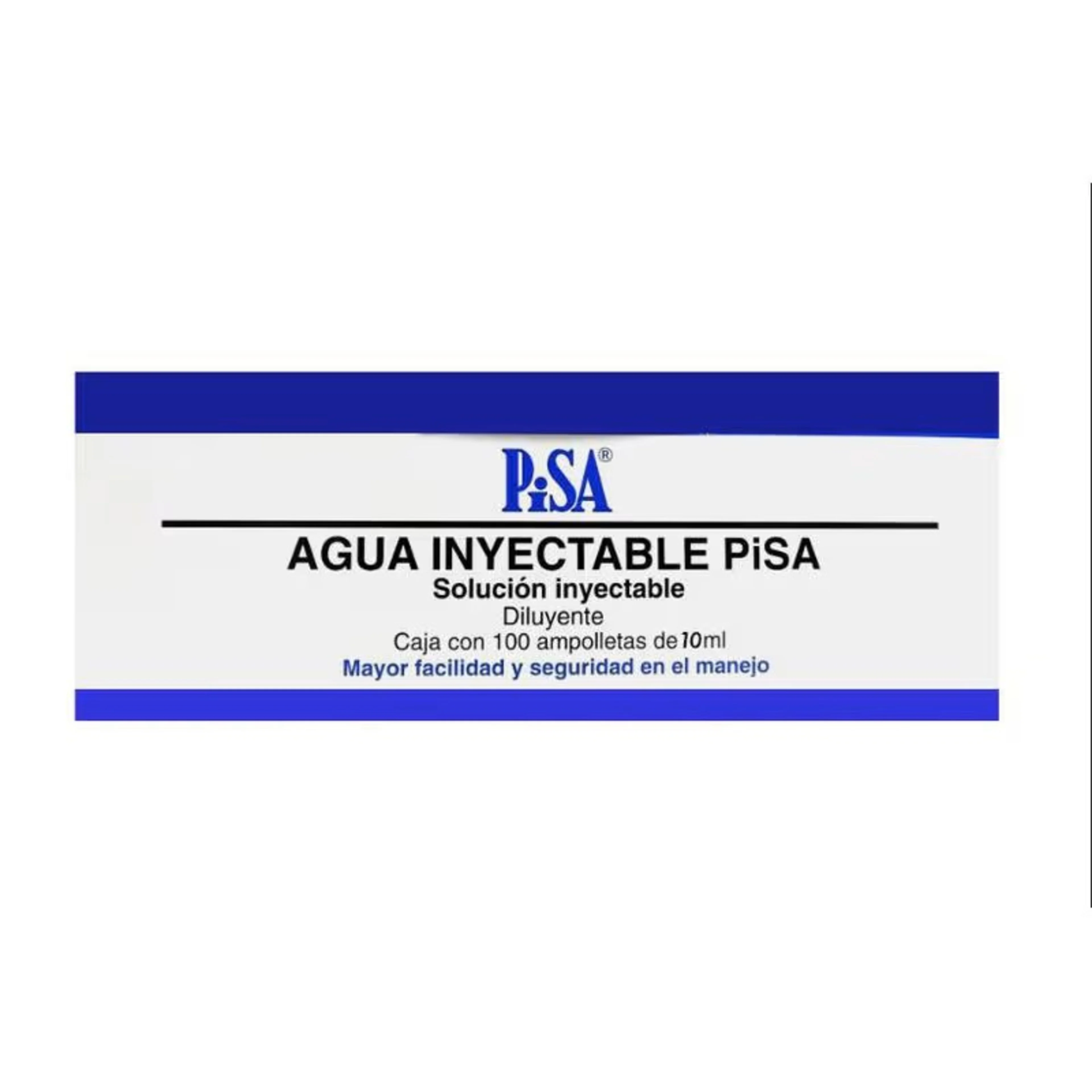 Agua Inyectable 100 Ampoletas De 10 Ml