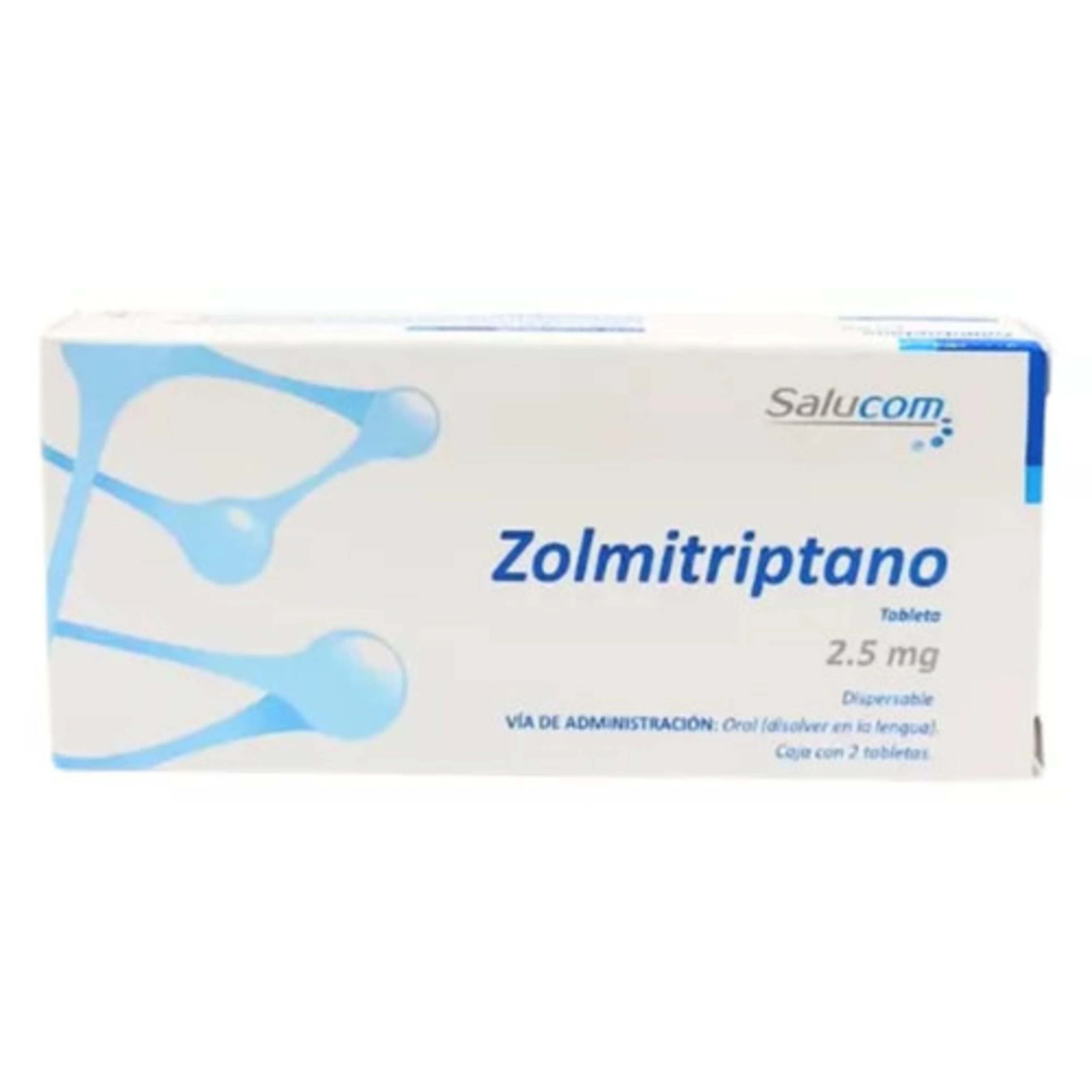 Zolmitriptano 2.5 Mg Con 2 Tabletas