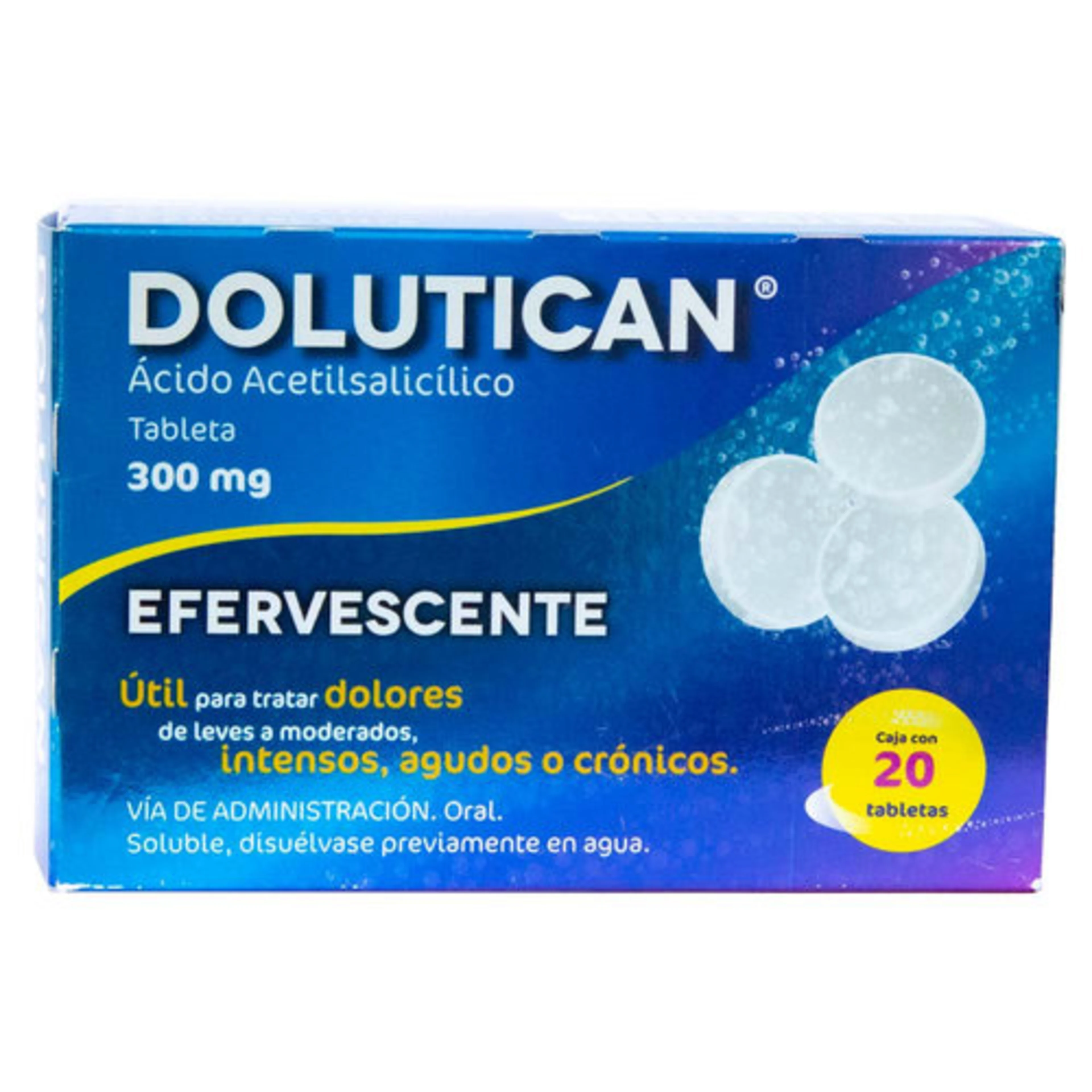 Dolutican 300 Mg Con 20 Tabletas Efervescentes