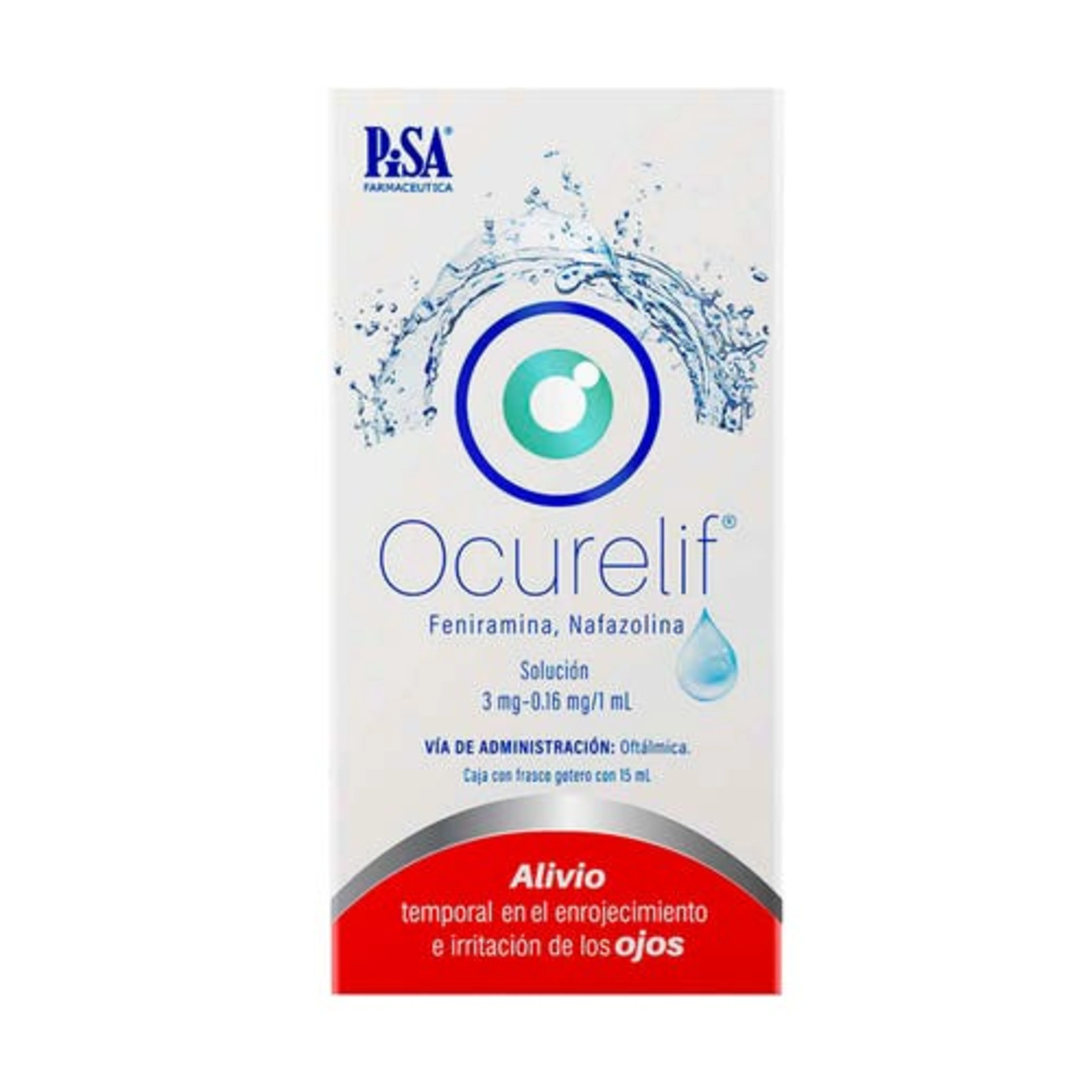 Ocurelif Feniramina, Nafazolina Solución Oftalmica Con 15 Ml