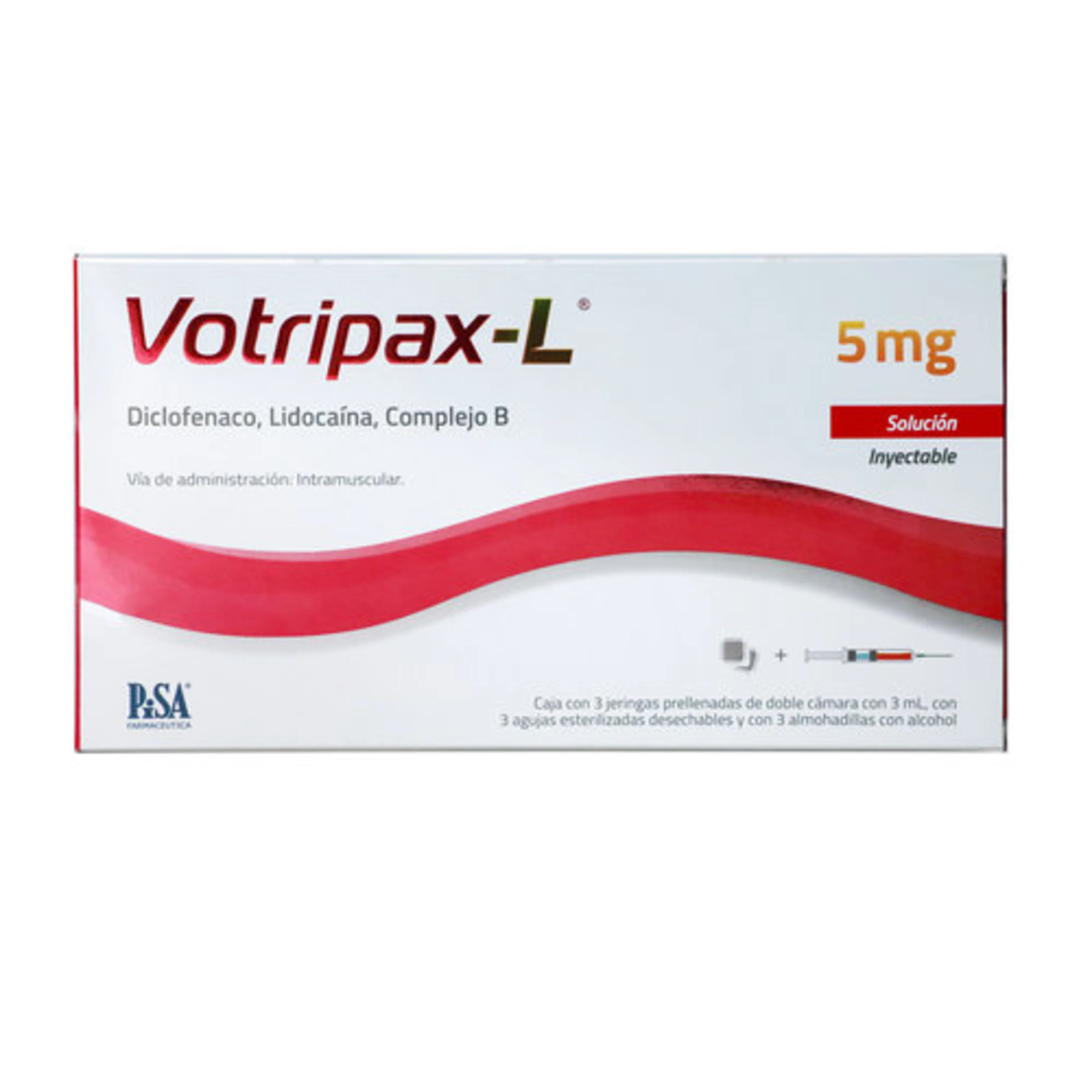 Votripax-L 5 Mg Solución Inyectable Con 3 Jeringas Prellenadas