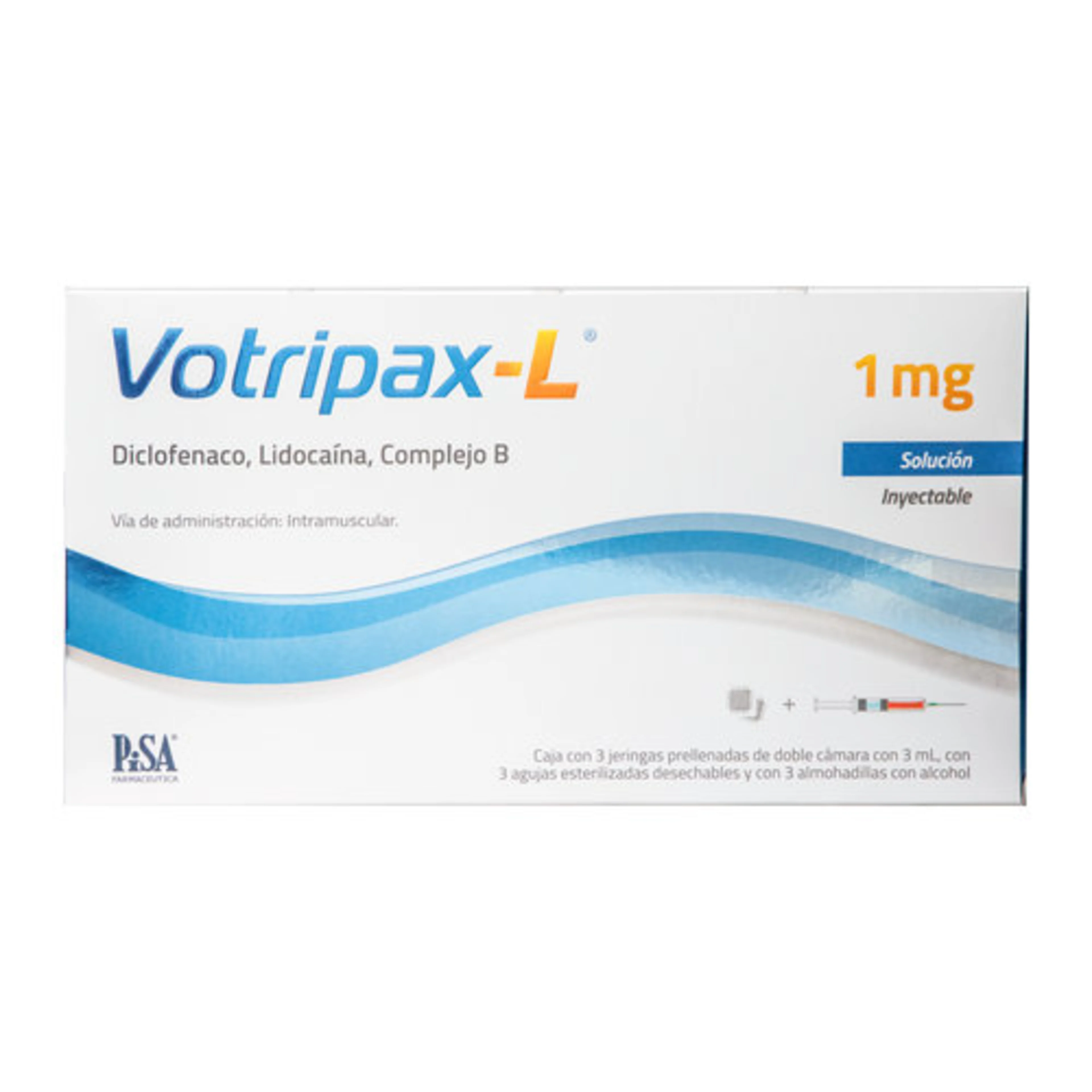 Votripax-L 1 Mg Solución Inyectable Con 3 Jeringas Prellenadas