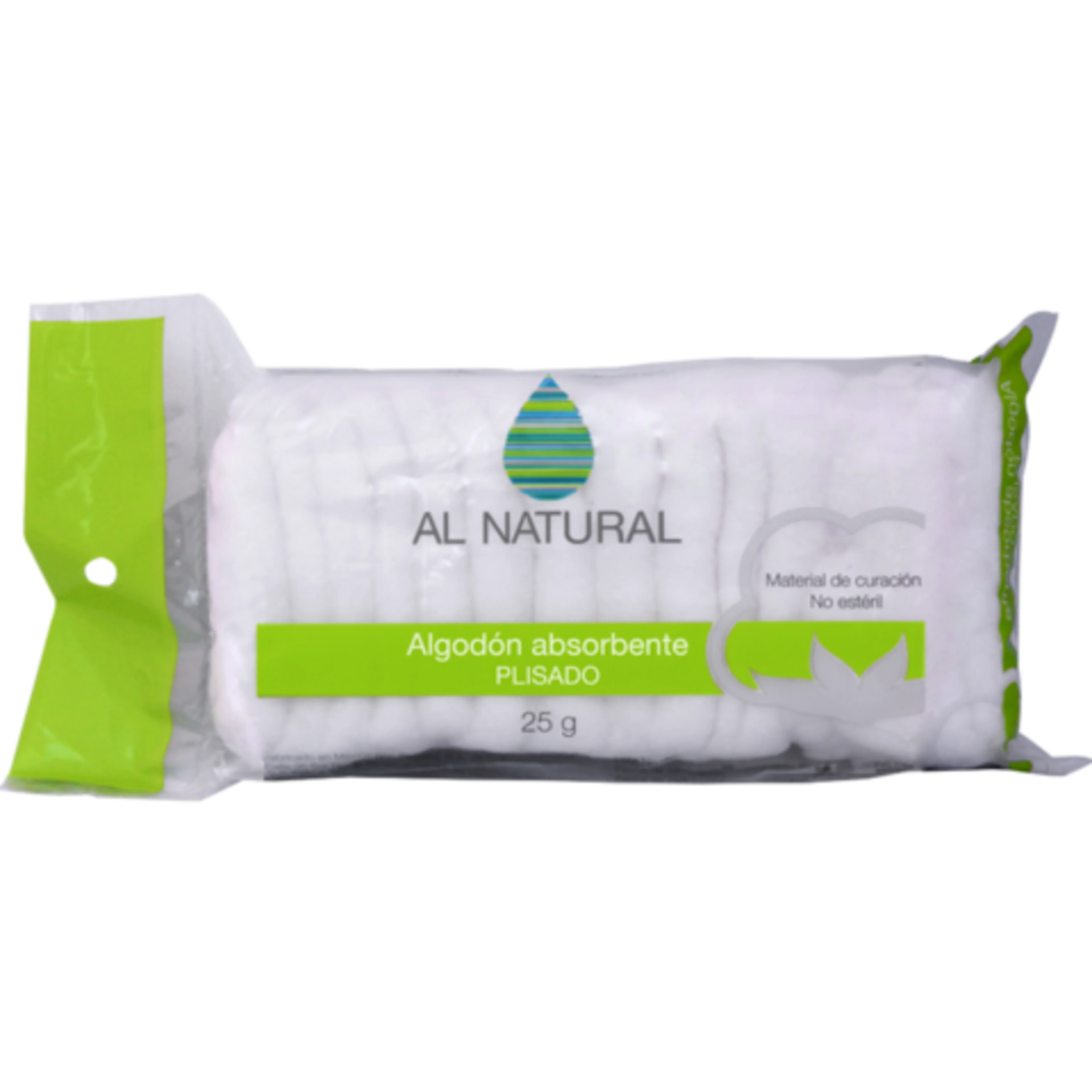 Al natural algodón plisado 25 g bolsa