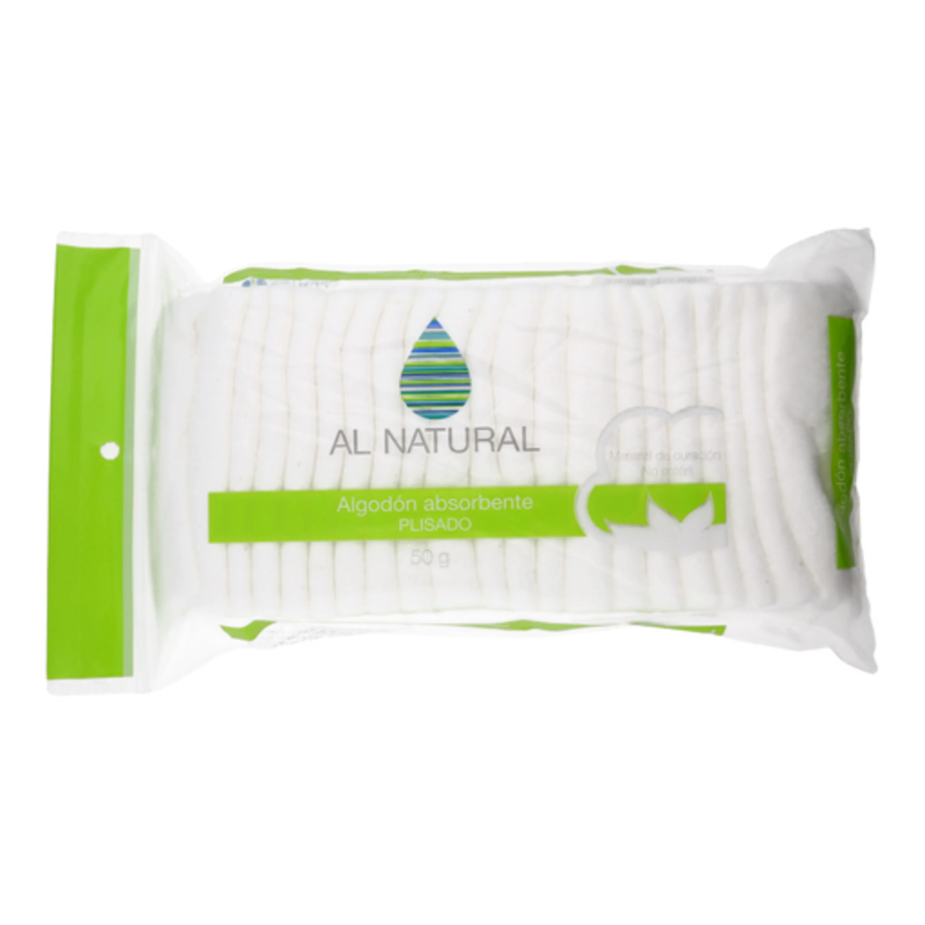 Al natural algodón plisado 50 g bolsa