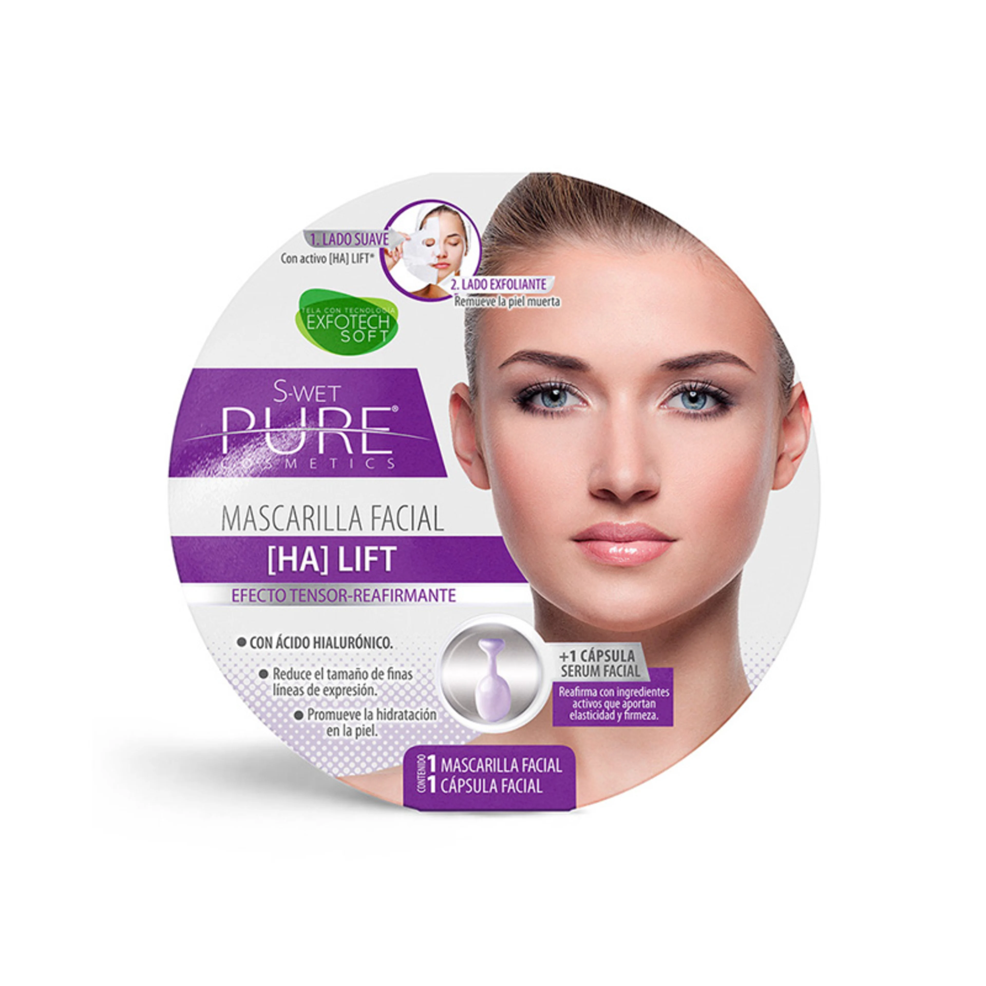 S-wet pure mascarilla facial efecto tensor reafirmante 1 pieza blíster