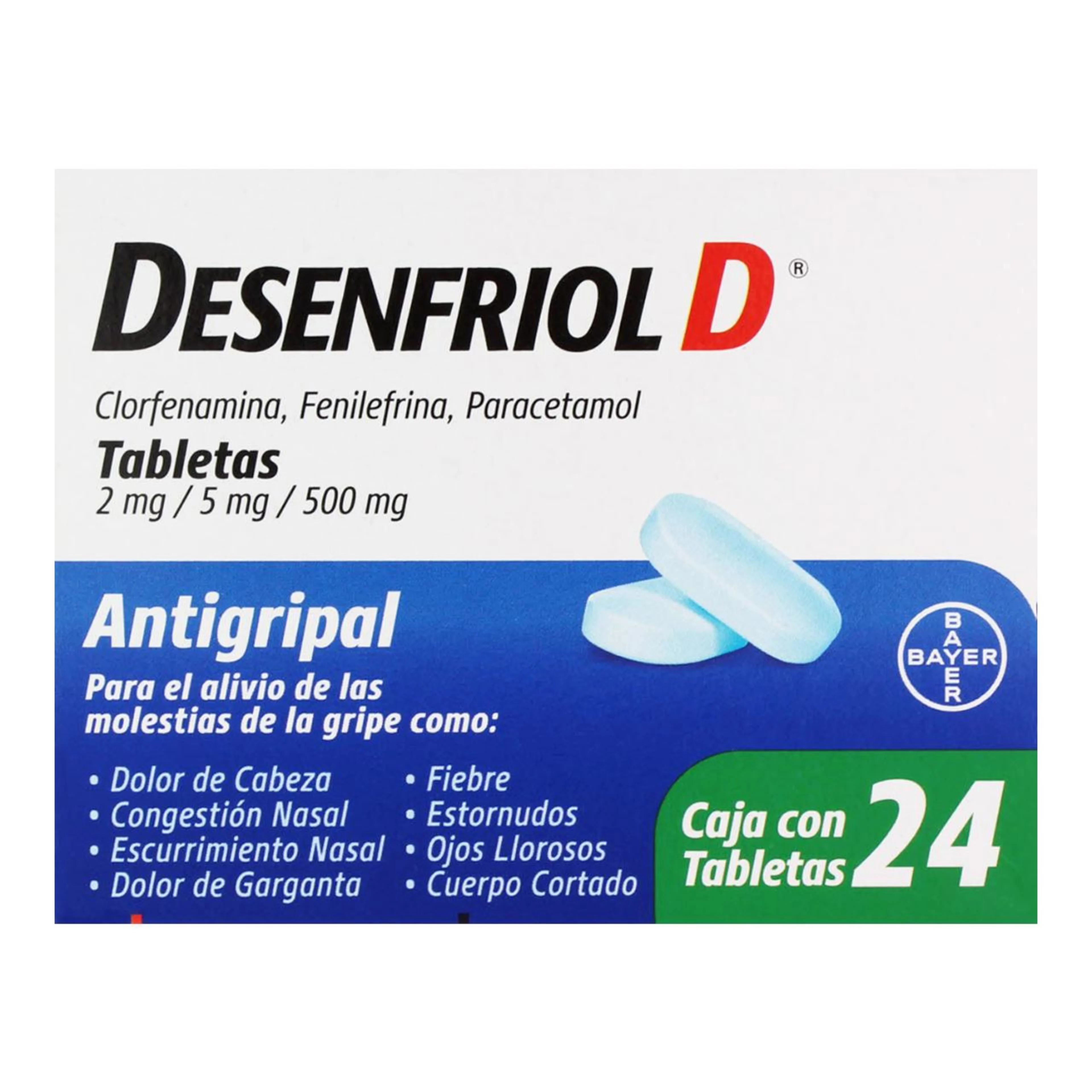 Desenfriol D 2/5/500 Mg Con 24 Tabletas