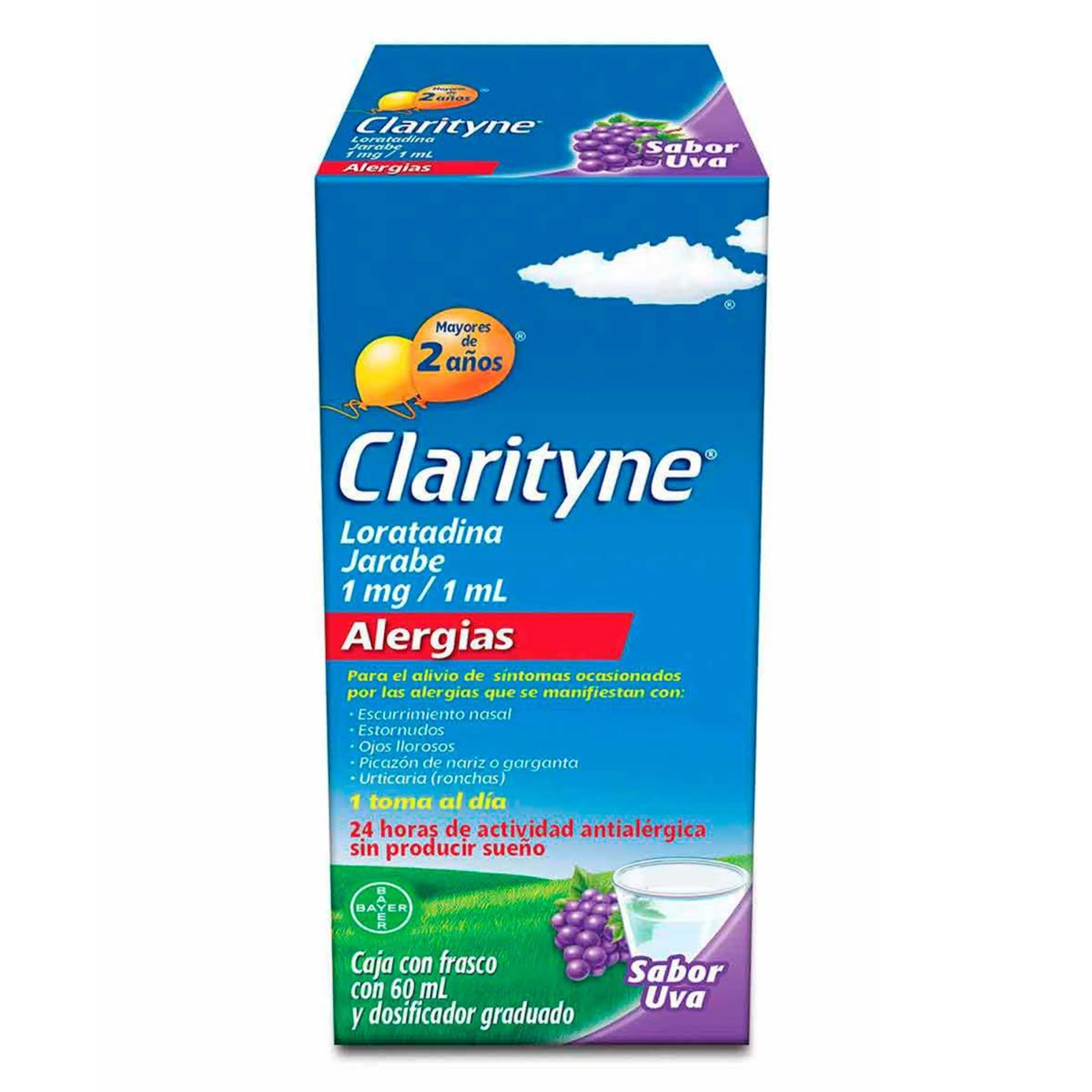 Clarytine 1 Mg Jarabe Infantil Sabor Uva 60 Ml