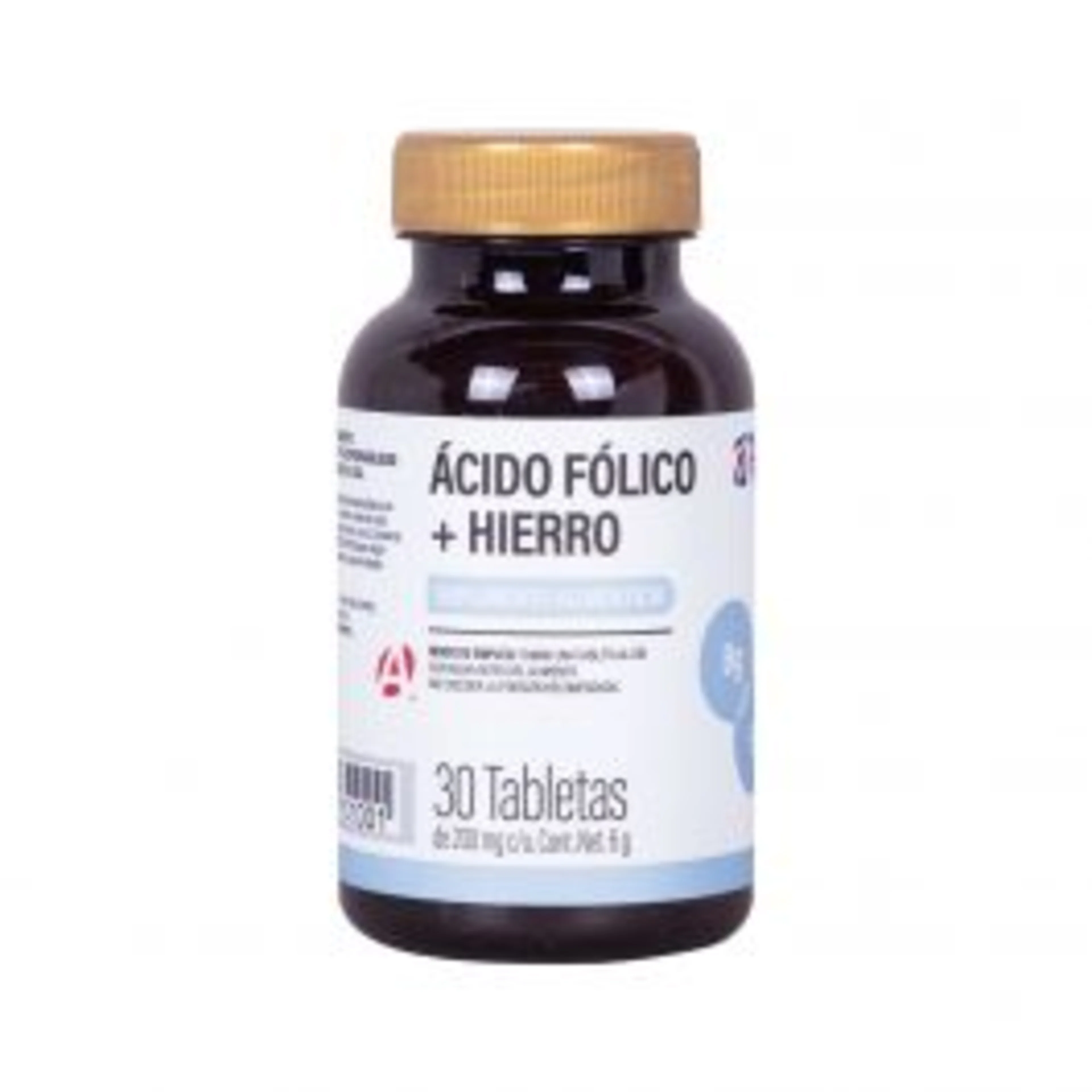 Acido folico + hierro 30 tabletas 6 gr