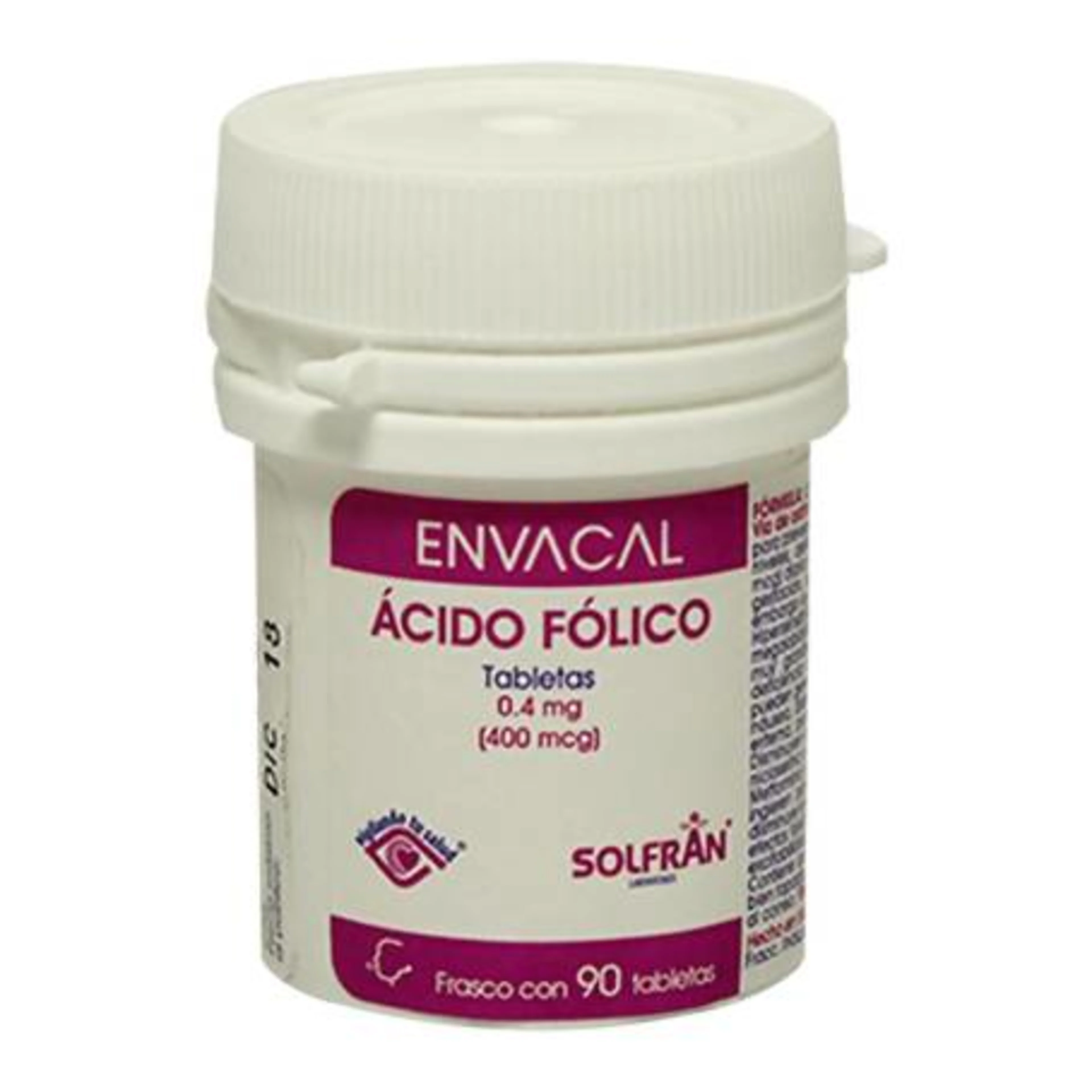 Ácido fólico 4 mg con 90 tabletas