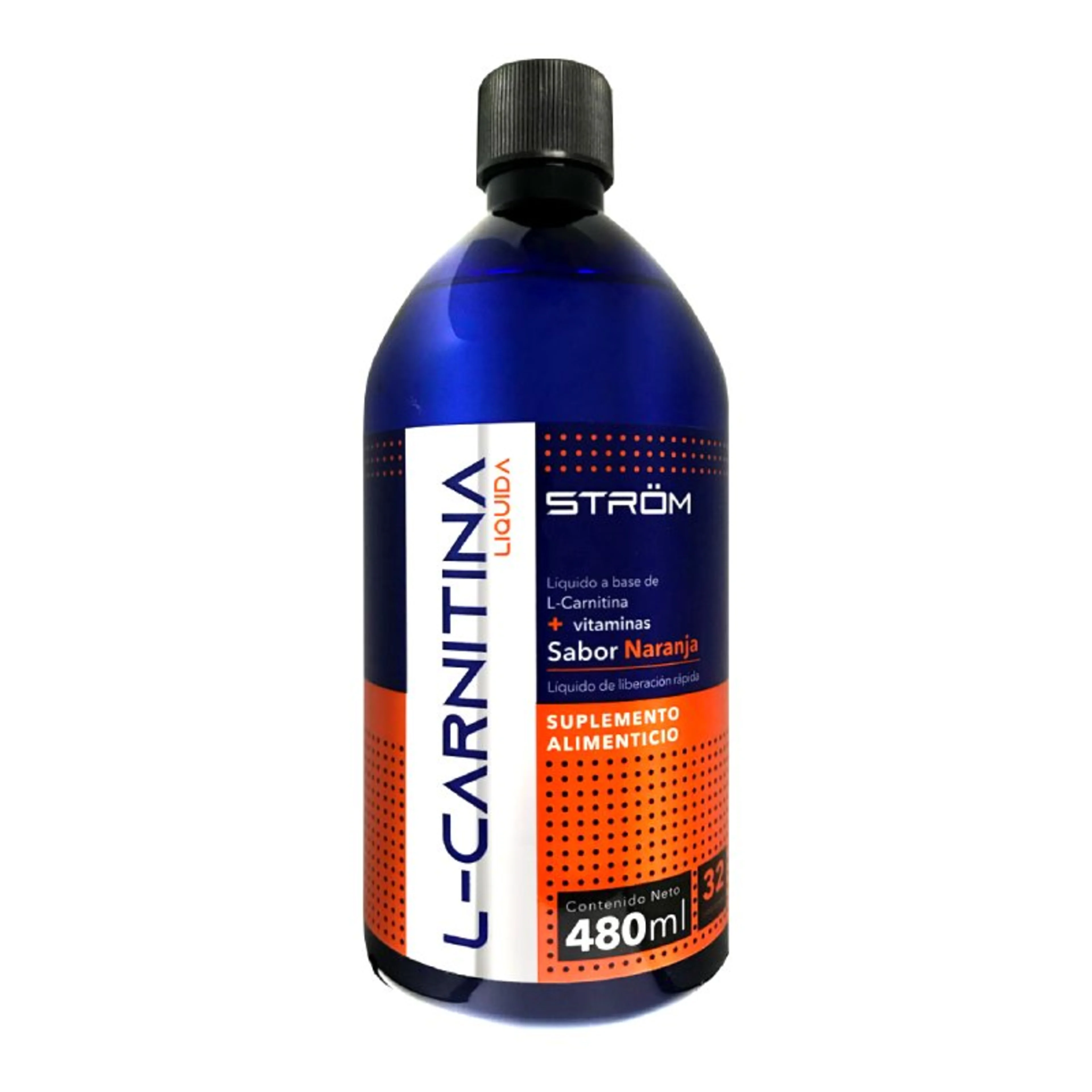 Strom l-carnitina sabor naranja 480 ml botella l-carnitina 240 mg