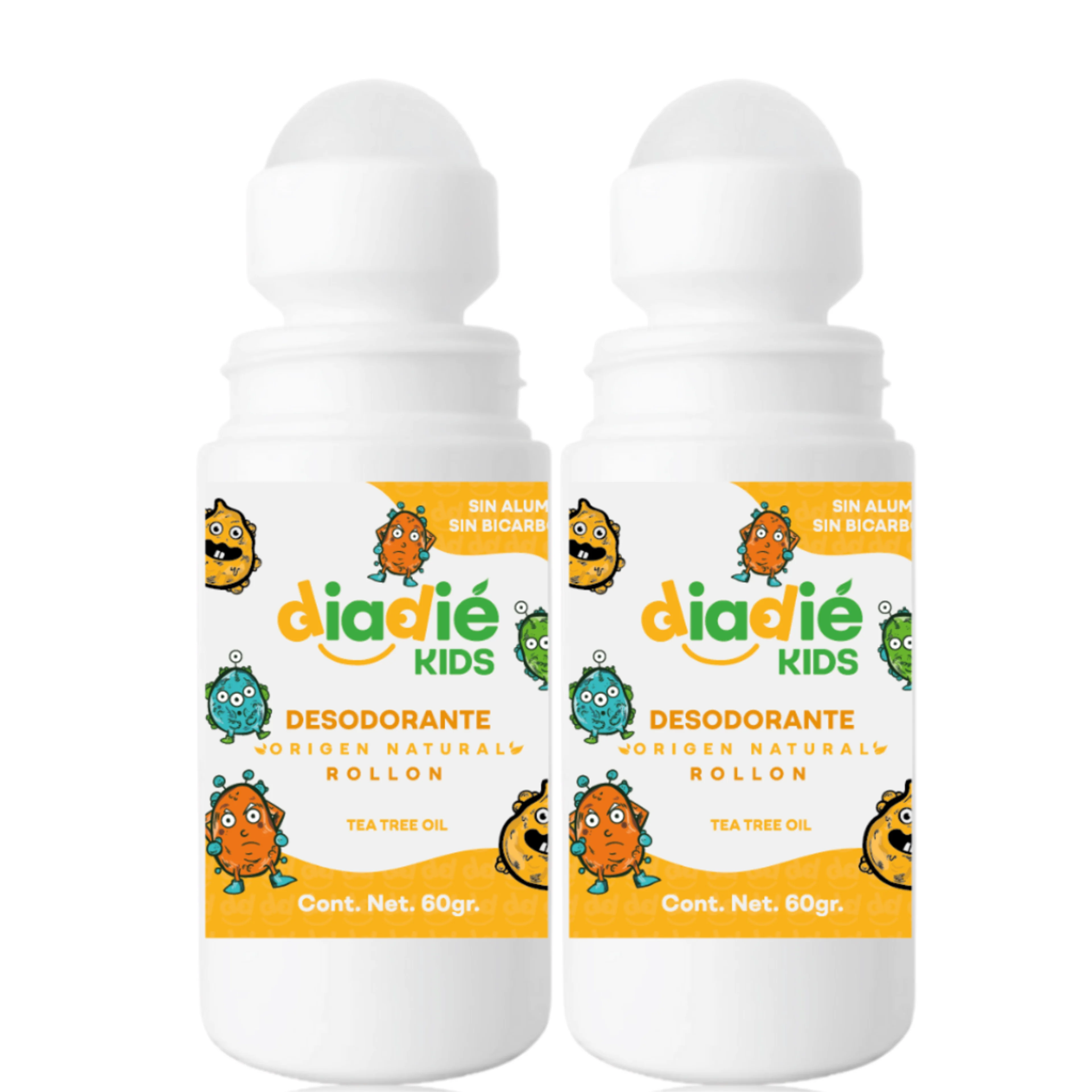 Diadié Kids Pack De 2 Desodorantes Roll On Para Niños Con 60 G