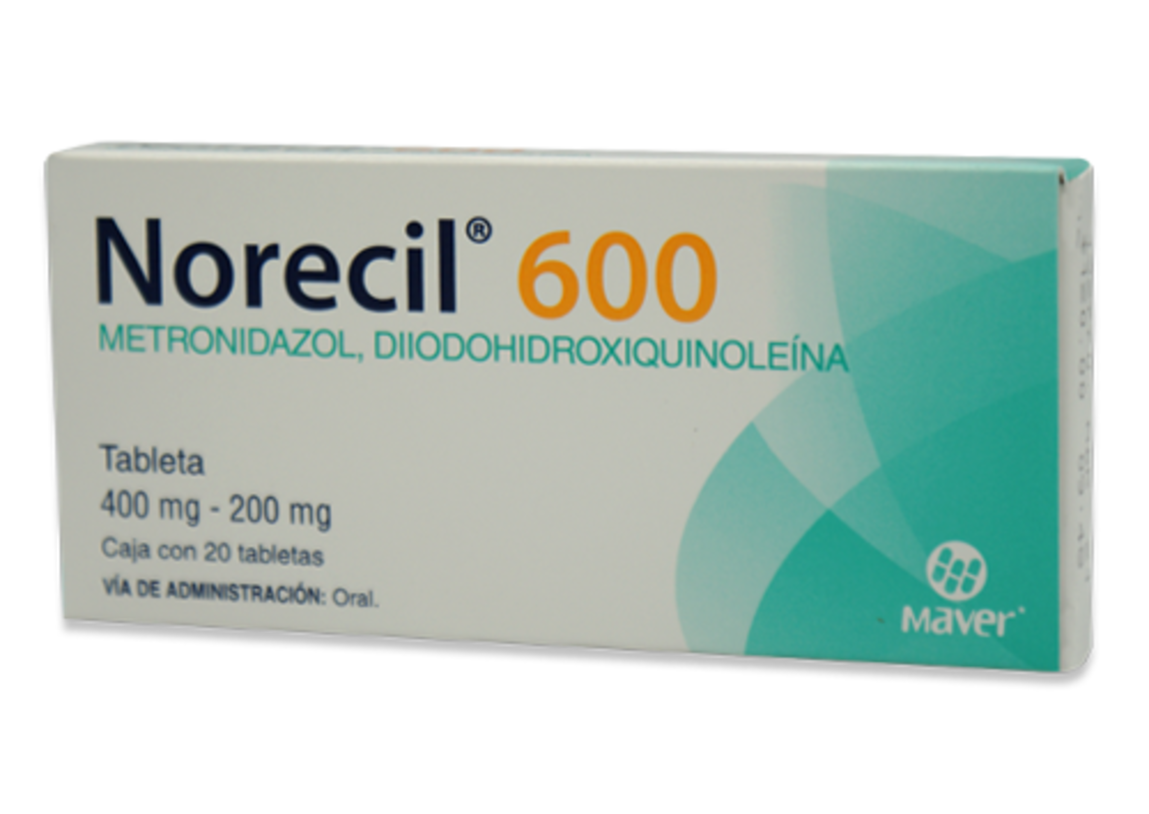 Norecil Dihidroxicinolina Metronidazol 400/200 Mg Con 20 Tabletas