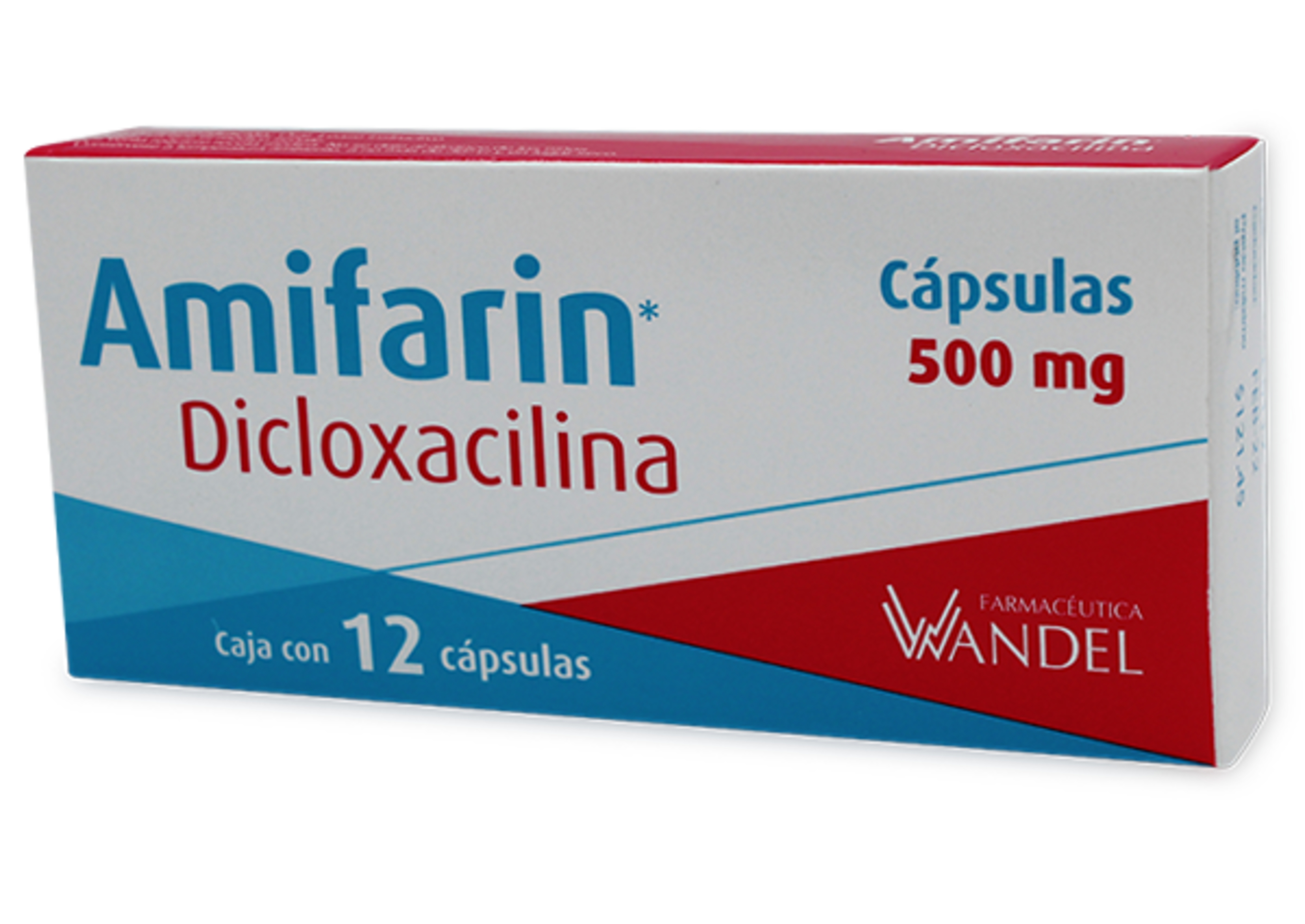 Amifarin Dicloxacilina 500 Mg Con 12 Cápsulas
