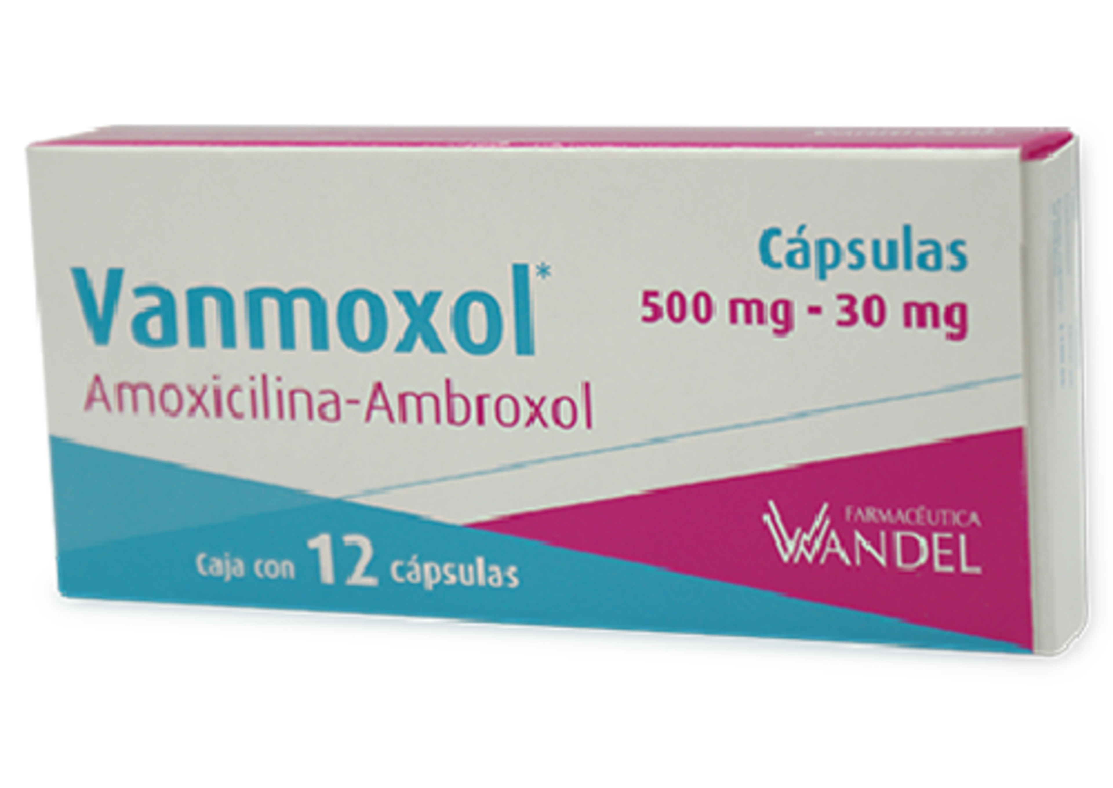 Vanmoxol Ambroxol Amoxicilina 500/30Mg Con 12 Cápsulas 