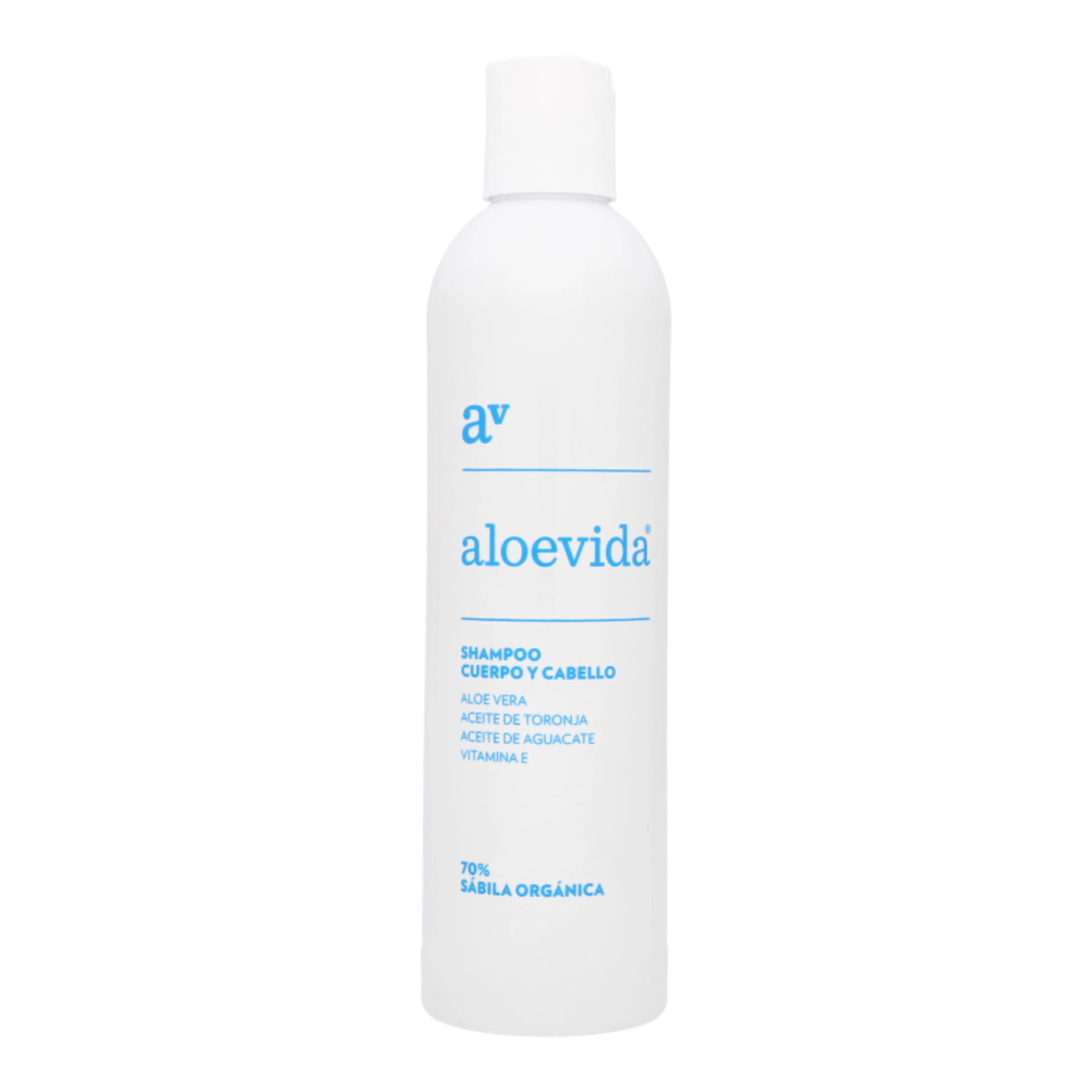 Aloevida shampoo cuerpo y cabello con aloe vera aceite de toronja aguacate y vitamina c 280 ml botella