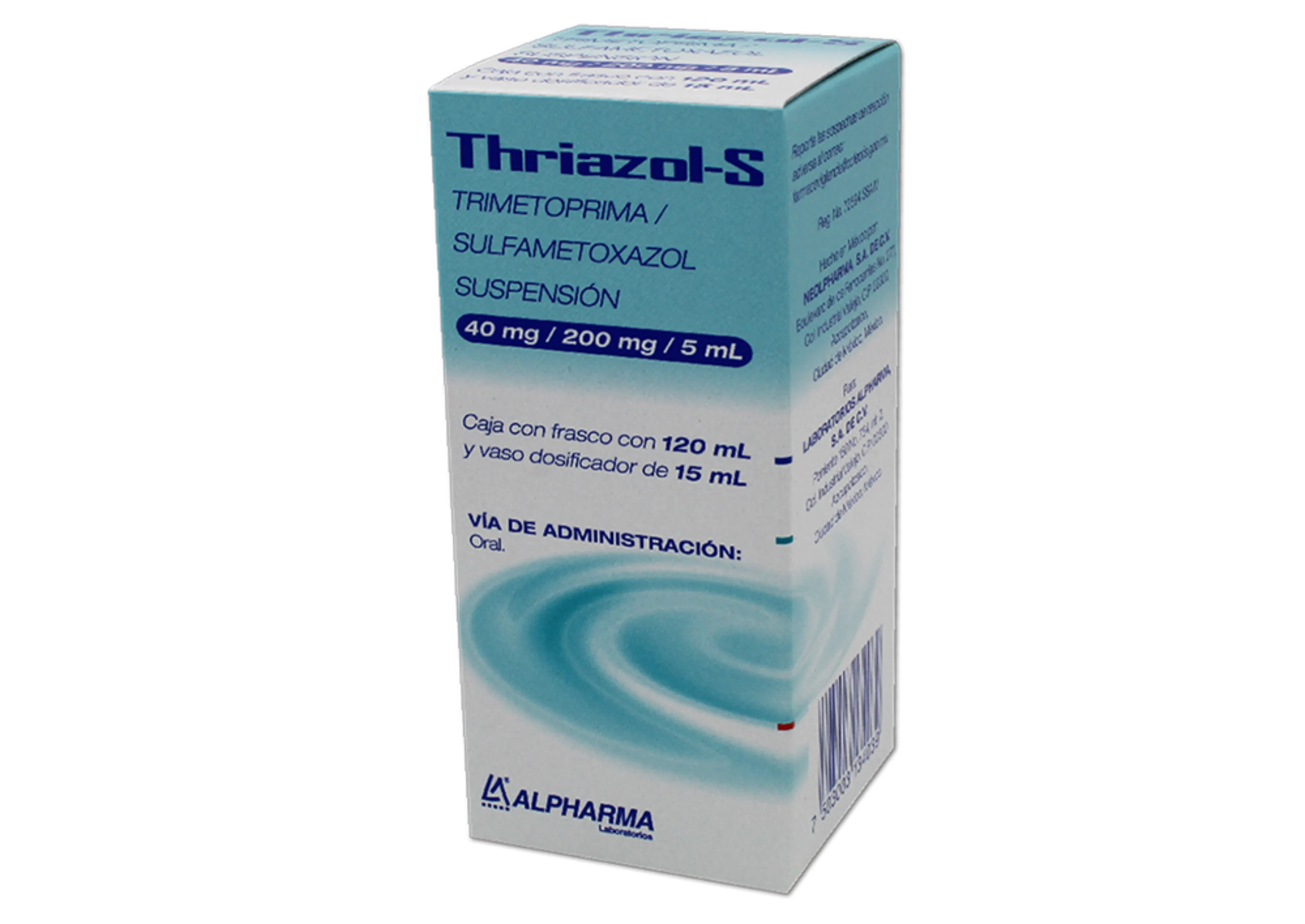 Thriazol-S Sulfametoxazol Trimetoprima 40/200 Mg Suspensión Con 120 Ml