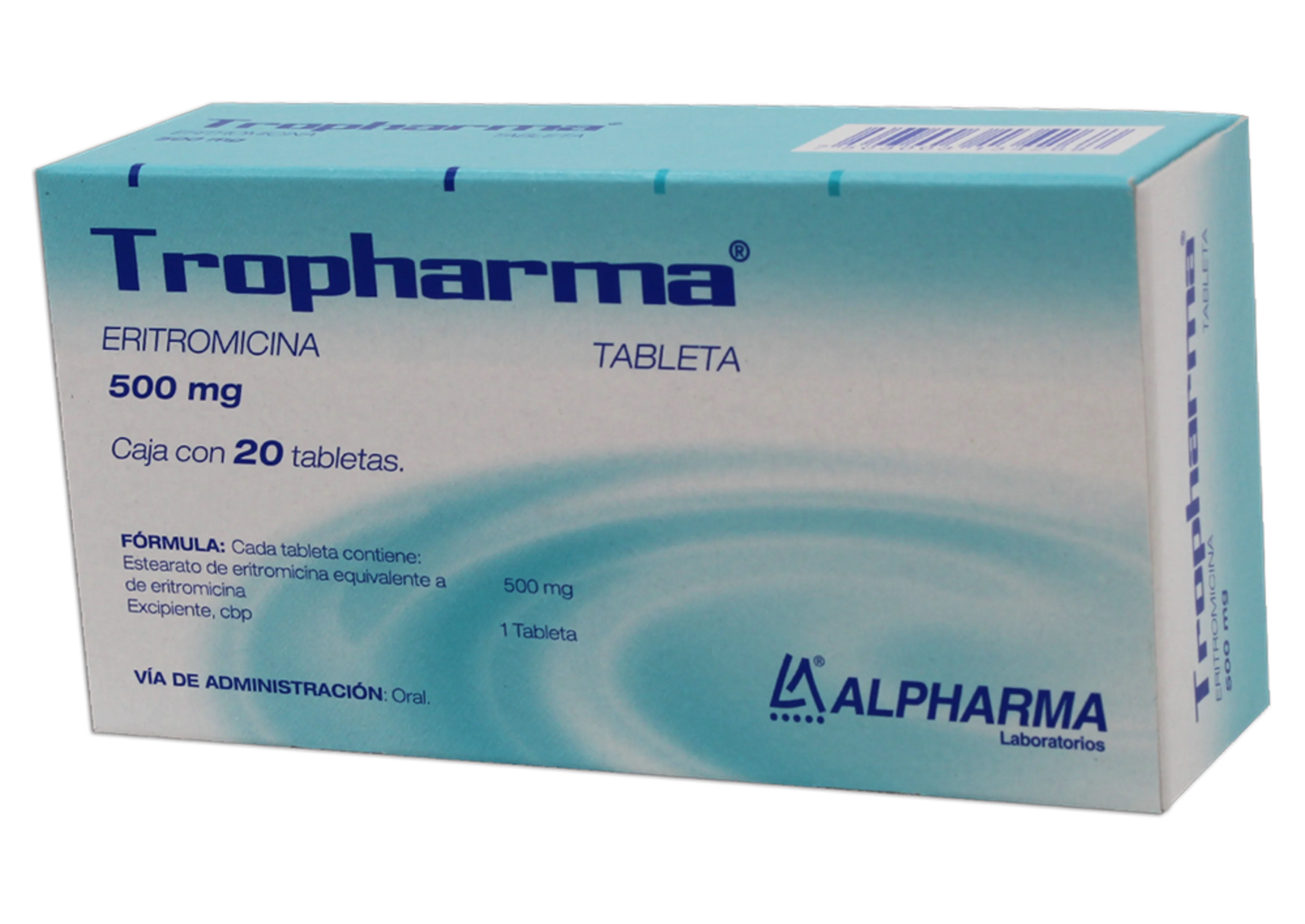 Tropharma Eritromicina 500 Mg Con 20 Tabletas