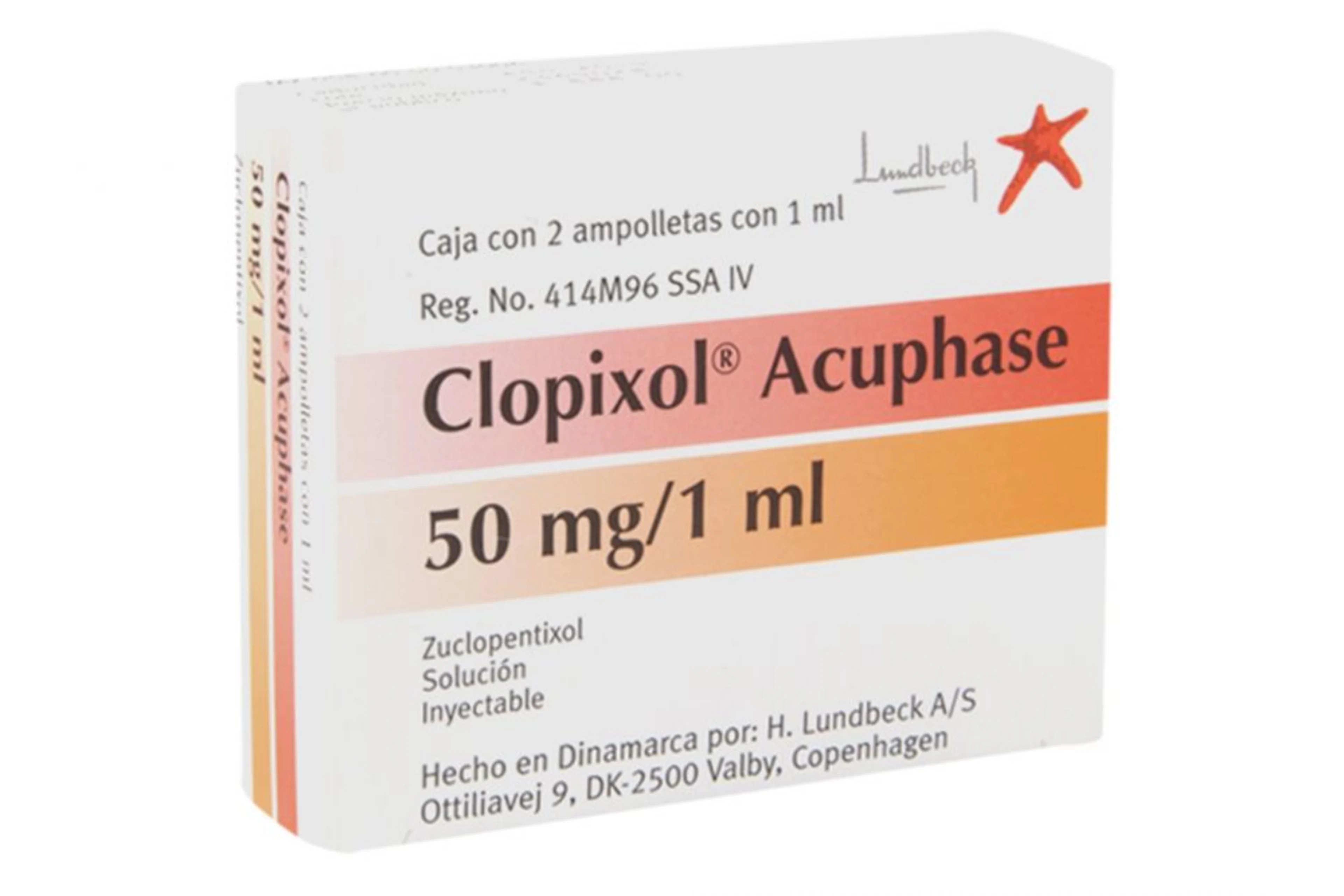 Clopixol 50 Mg Con 2 Ampolletas Solución Inyectable
