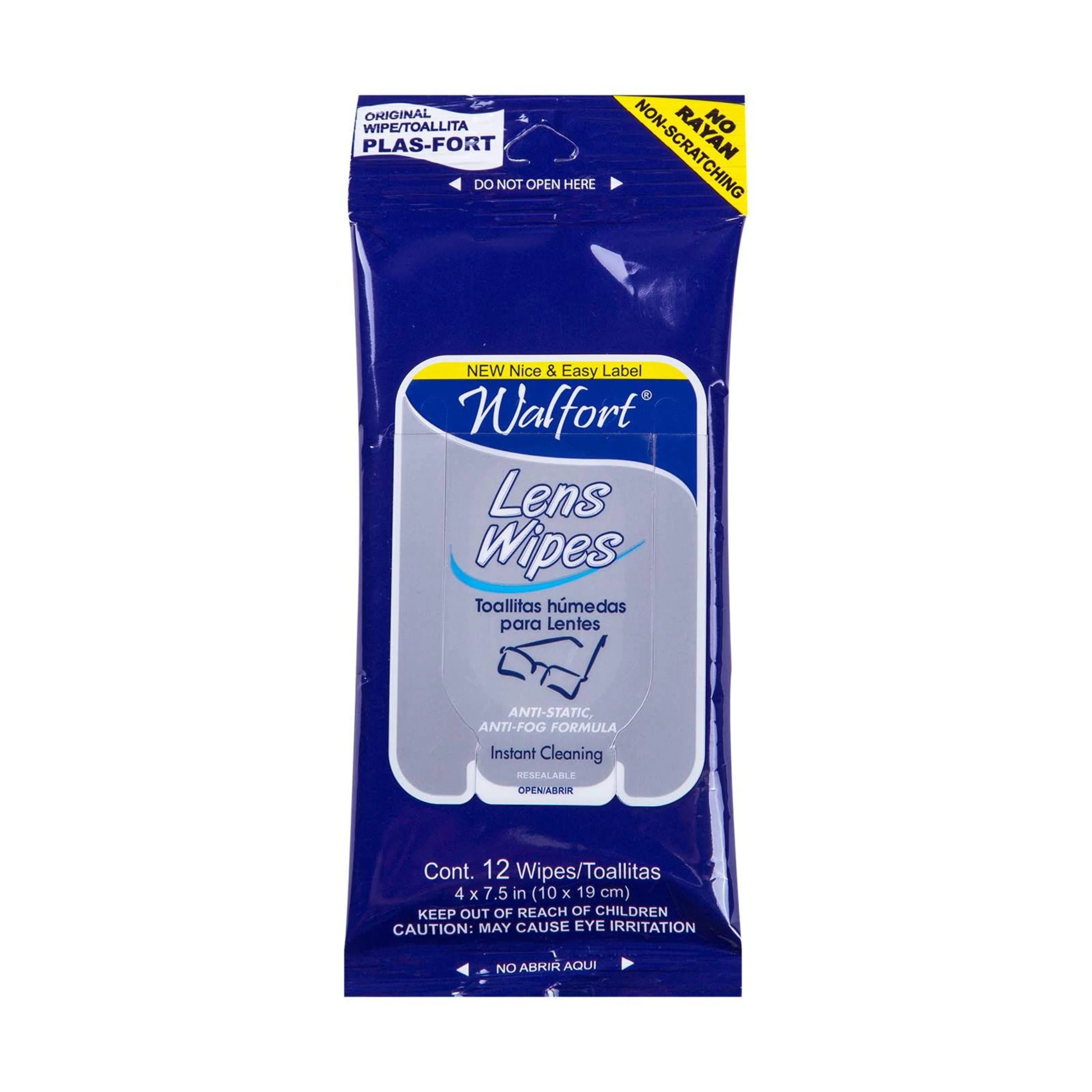 Toallas humedas walfort p/lentes 12 633