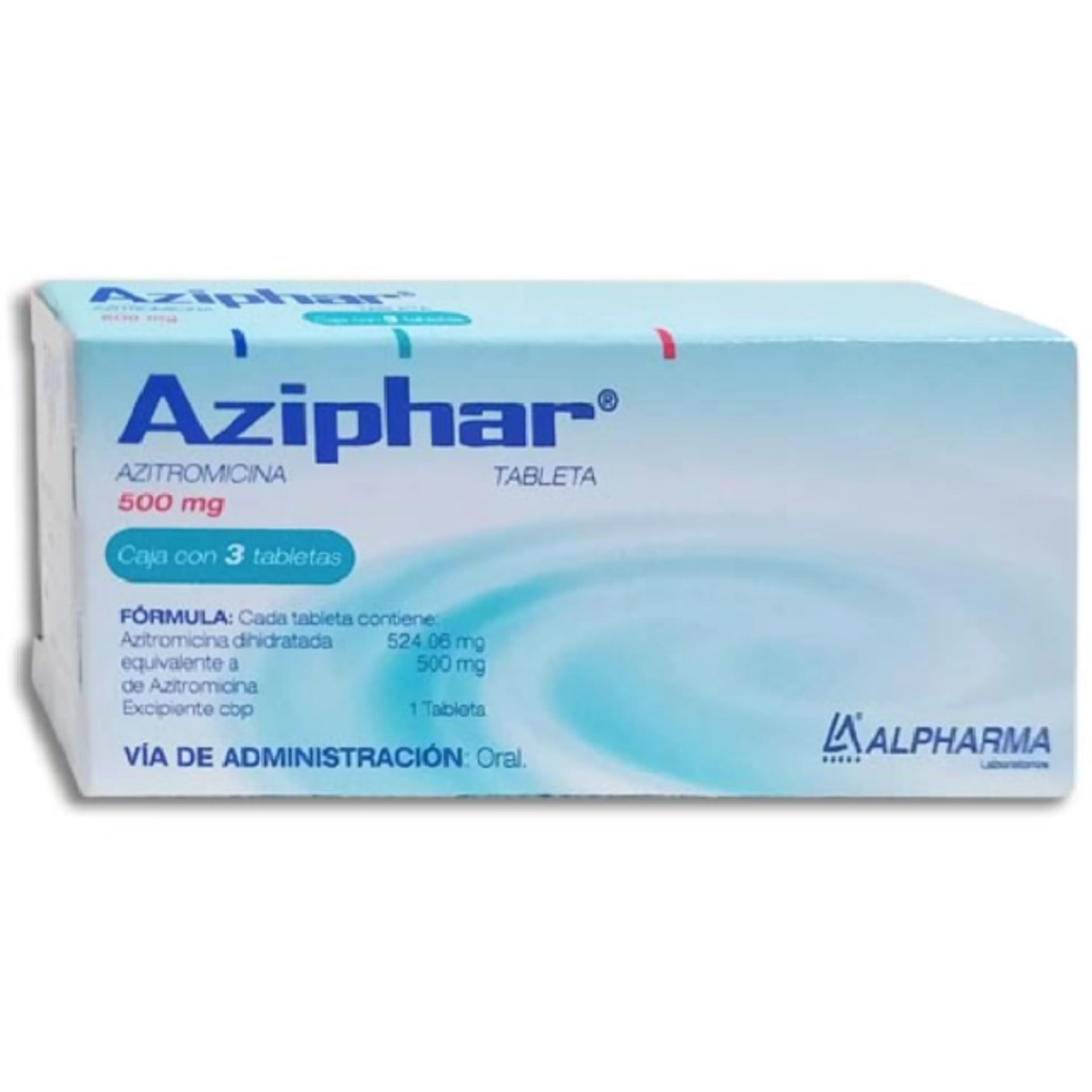 Aziphar Azitromicina 500 Mg Con 3 Tabletas