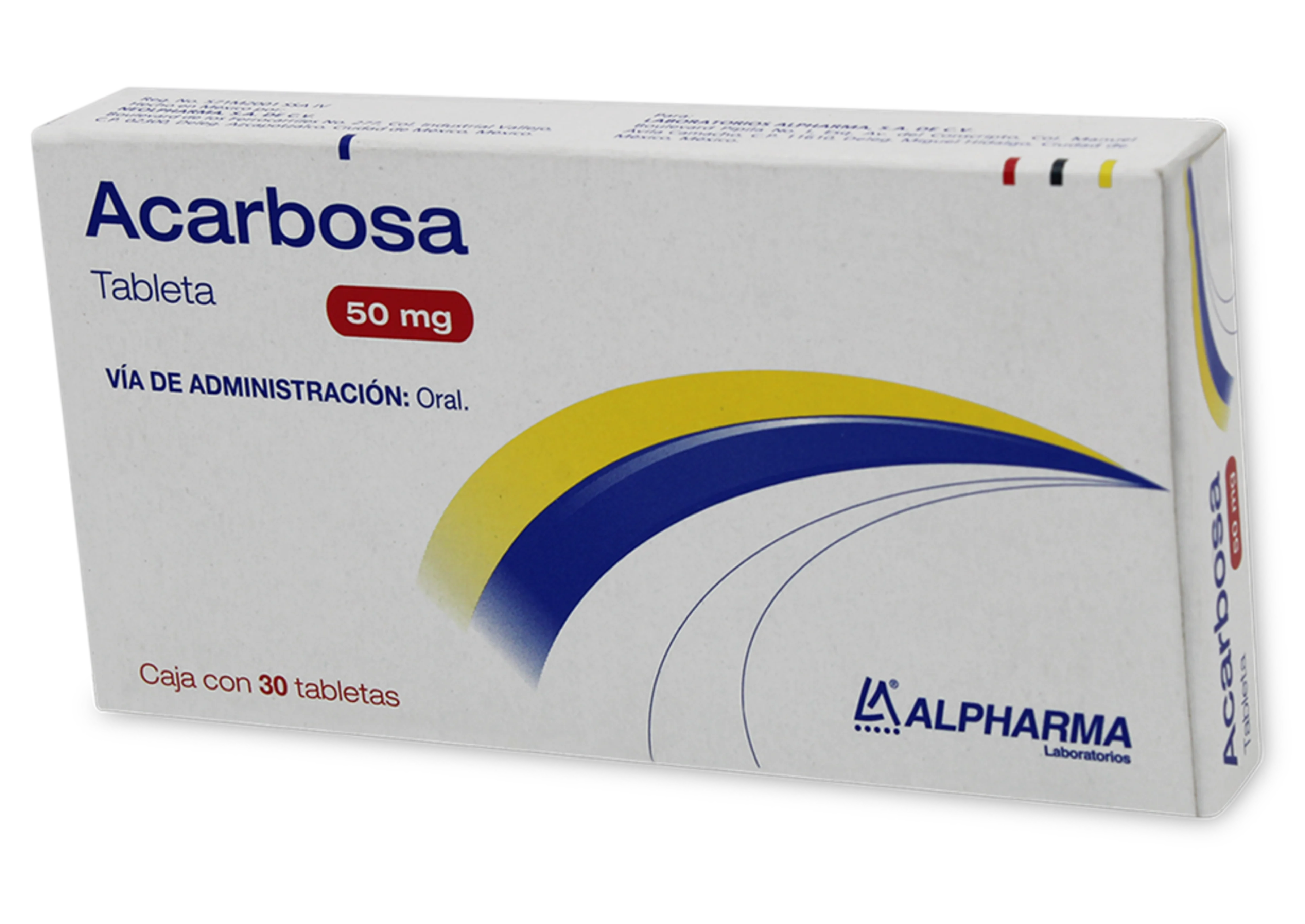 Acarbosa 50 Mg Con 30 Tabletas (Alpharma)