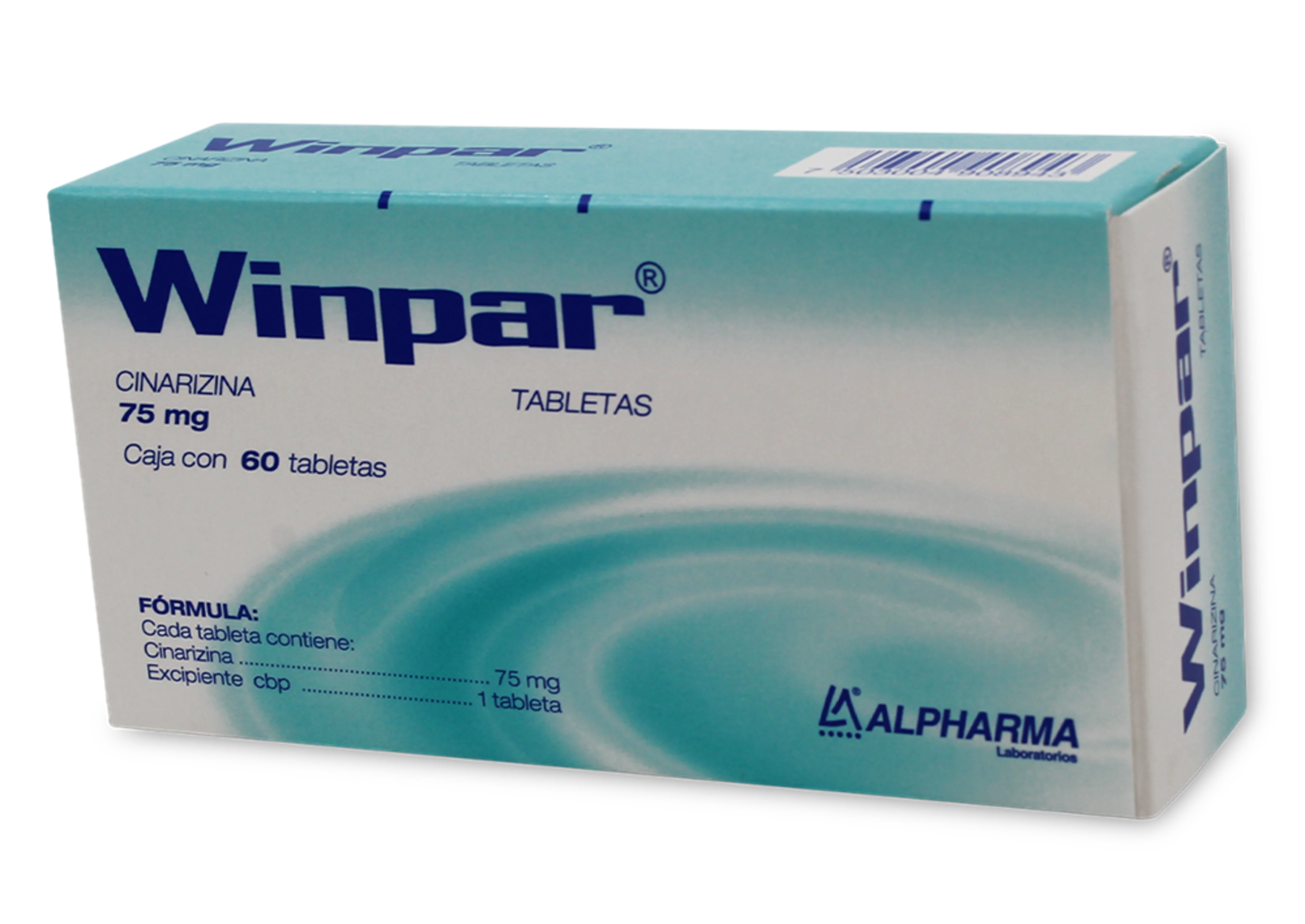 Winpar cinarizina 75 mg con 60 tabletas